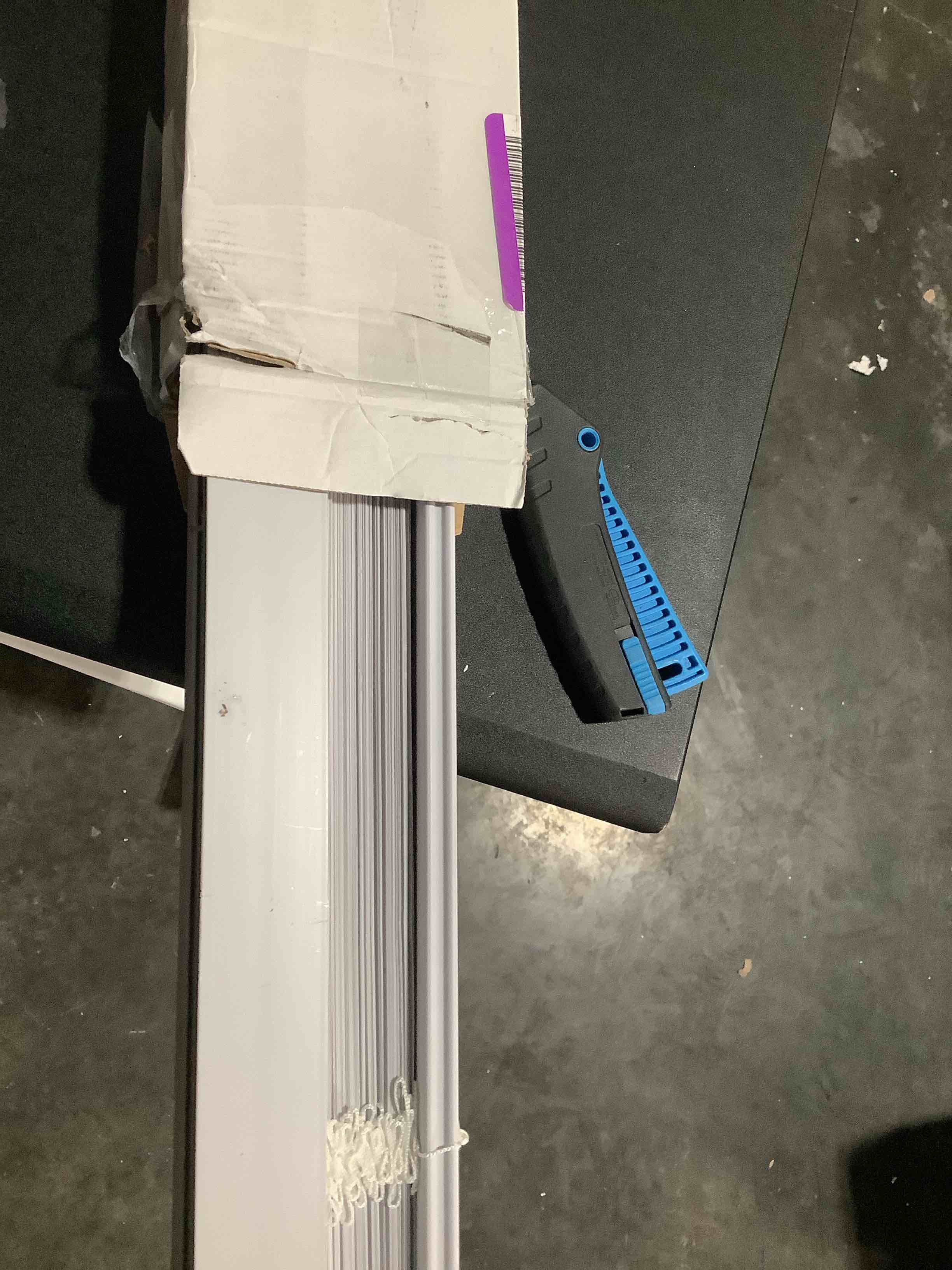 Condition photo showing New/Like New for Achim GII Morningstar Indoor Cordless Vinyl Light Filtering Window Mini Blind  Pearl White  72  L x 30  W