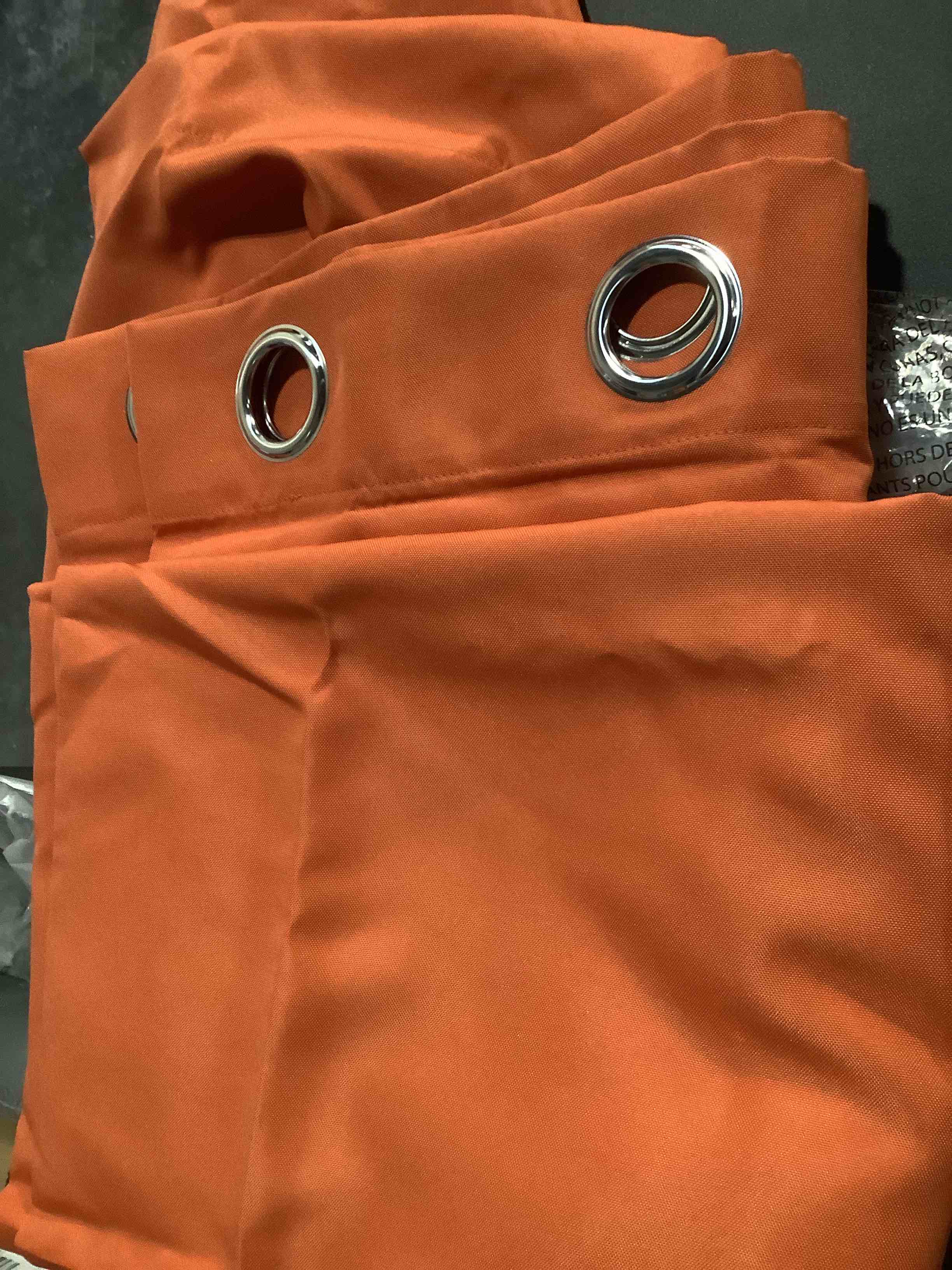 Condition photo showing New/Like New for MYSKY HOME Orange Blackout Curtain for Bedroom, Single Panel Curtains for Living Room 84 Inch Long Curtains Grommet Thermal Insulated Room Darkening Curtain 1 Curtain Panel 52 x 84 Inch Burnt Orange Orange 52"W x 84"L (Pack of 1)