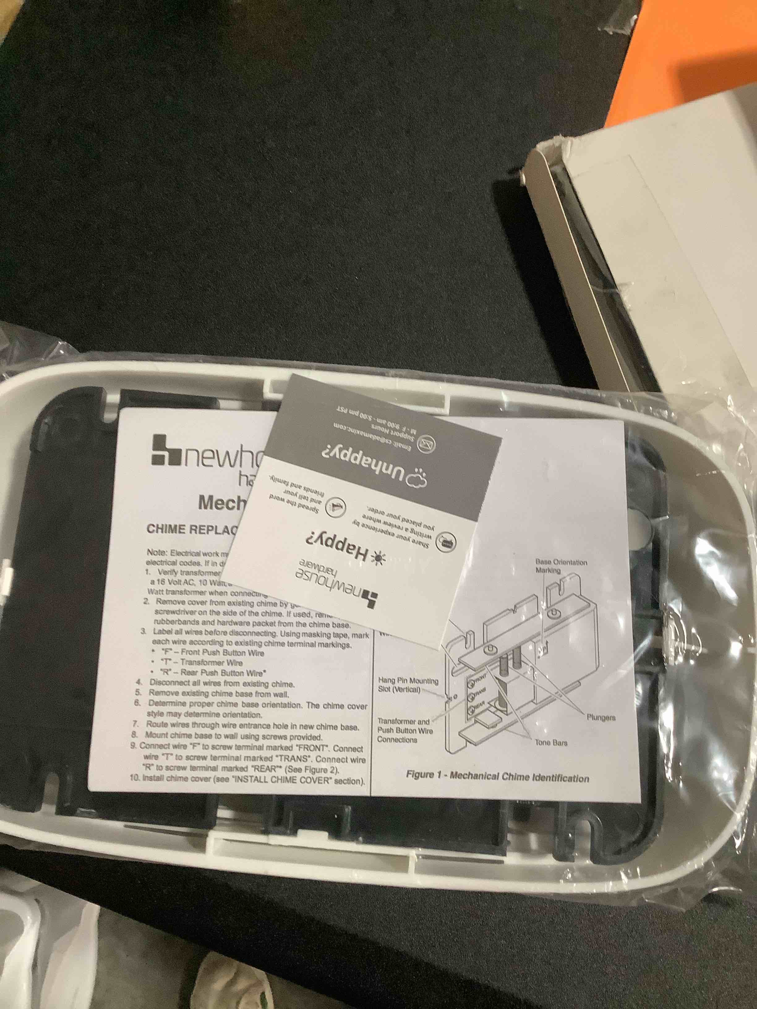 Condition photo showing New/Like New for Newhouse Hardware CHM2 Door Chime, White