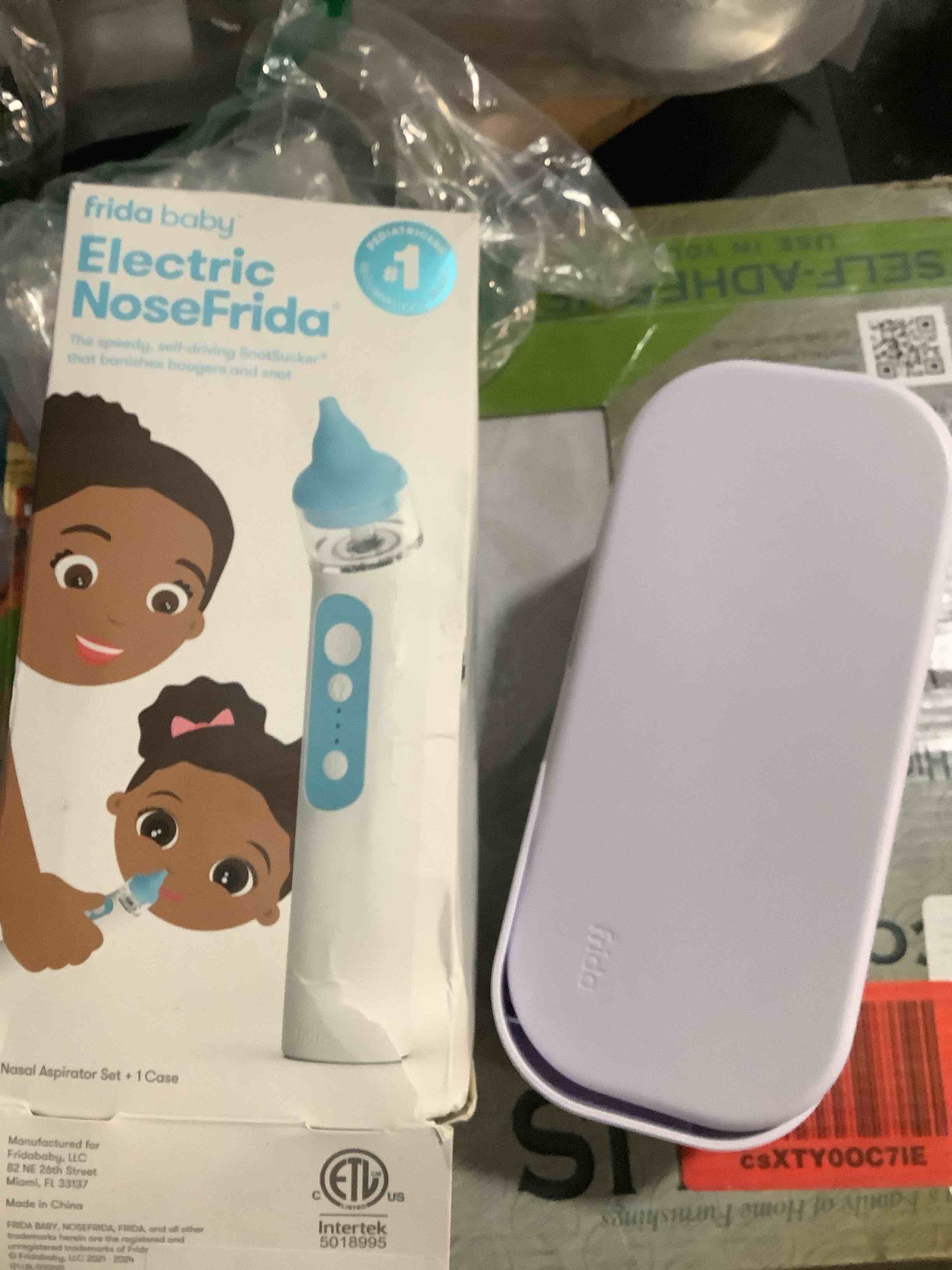 Condition photo showing As Is for Frida Baby Electric NoseFrida Nasal Aspirator for Baby, Nose Sucker for Baby & Toddler, Upgraded Nasal Aspirator for Congestion + Allergy Relief with 3 Suction Levels, 2 Silicone Tips, USB
