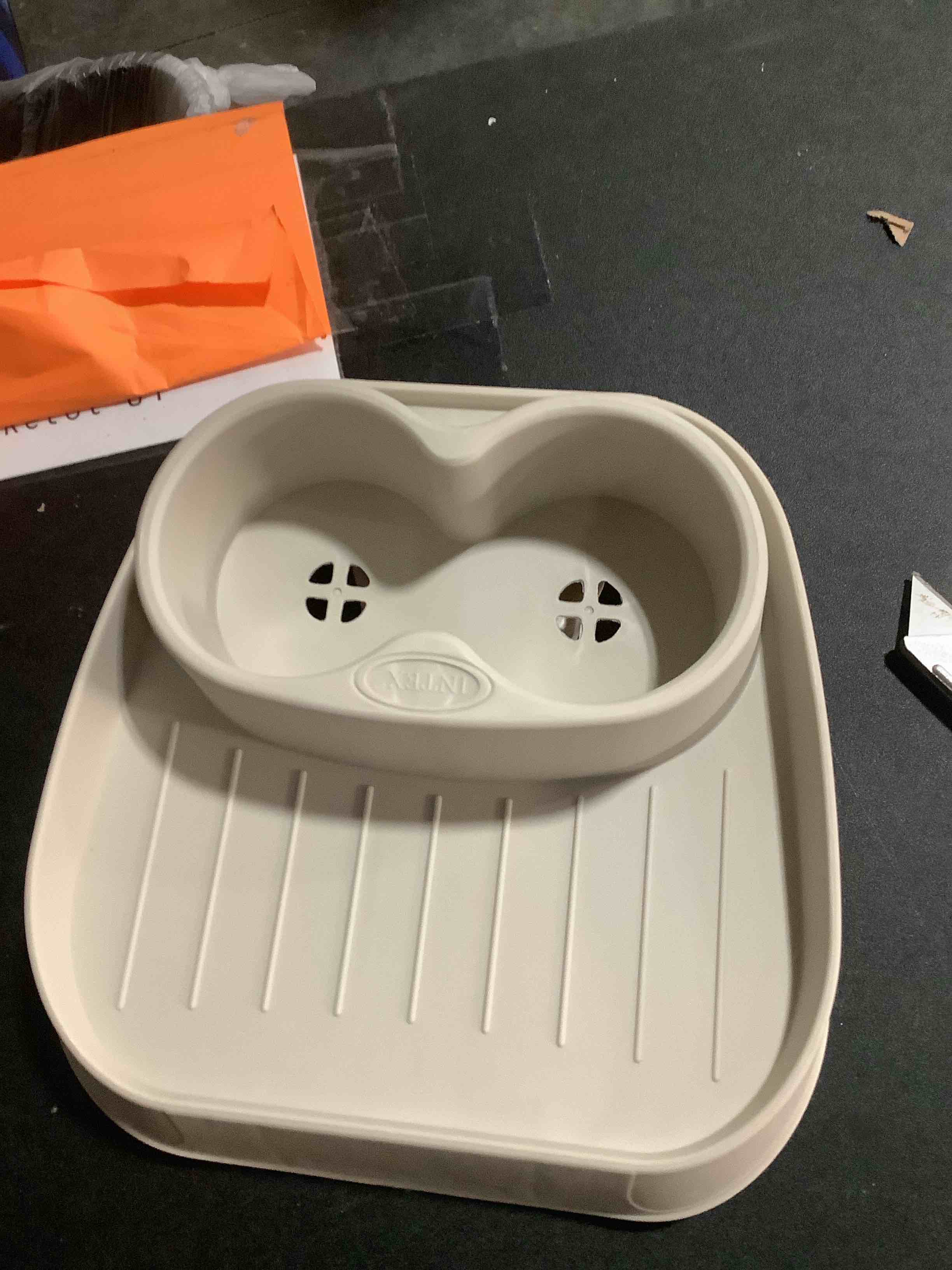 Condition photo showing Good Condition for Intex 28500E PureSpa Attachable Cup Holder and Refreshment Tray Hot Tub Accessory for Select PureSpa Models, Holds 2 Standard Beverage Containers, Tan