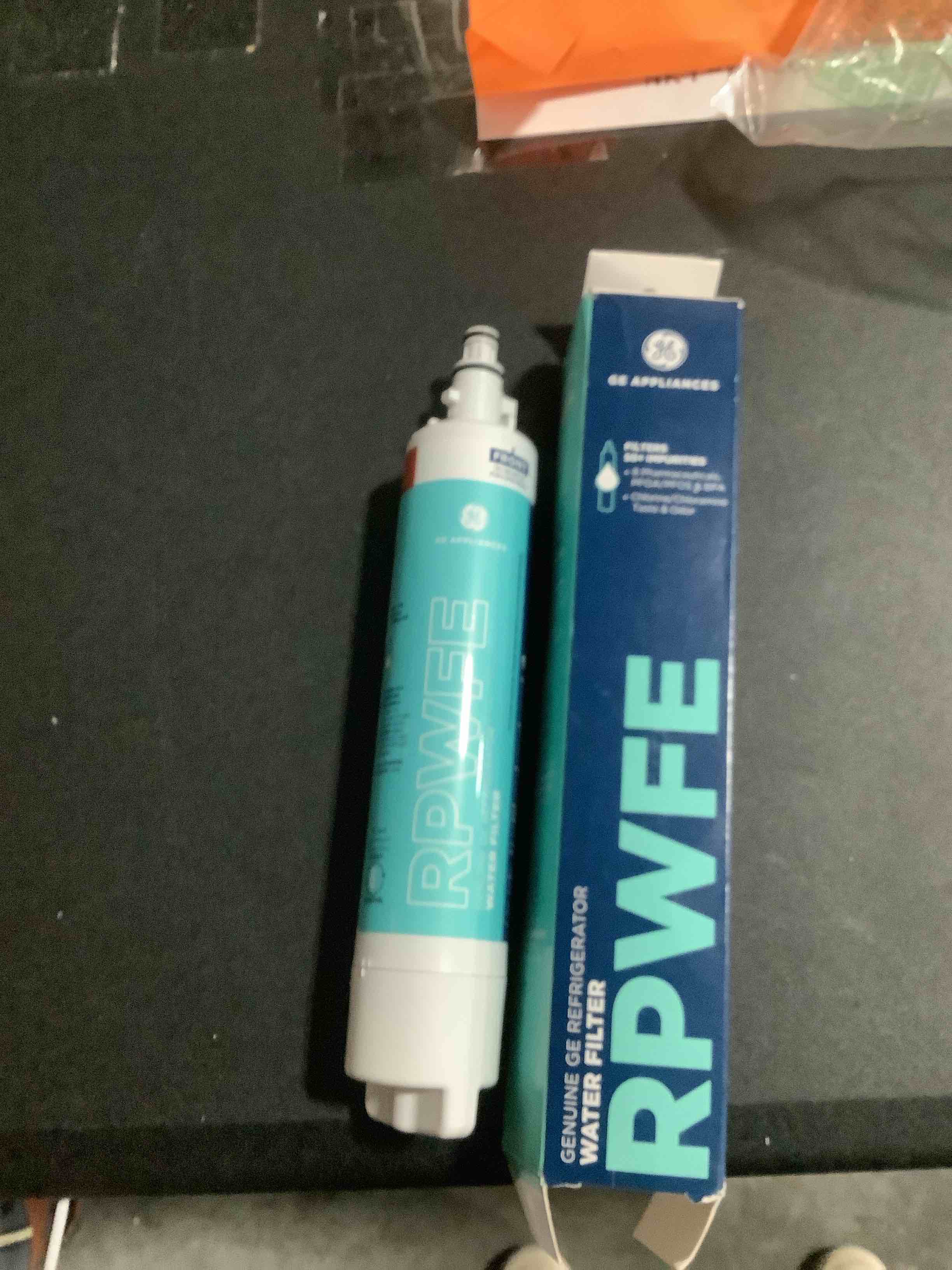 Condition photo showing Good Condition for GE RPWFE™ Refrigerator Water Filter, Genuine Replacement Filter, Certified to Reduce Lead, Microplastics, PFOA/PFOS, and 50+ Other Impurities, Compatible with GE Appliances Brands, Pack of 1
