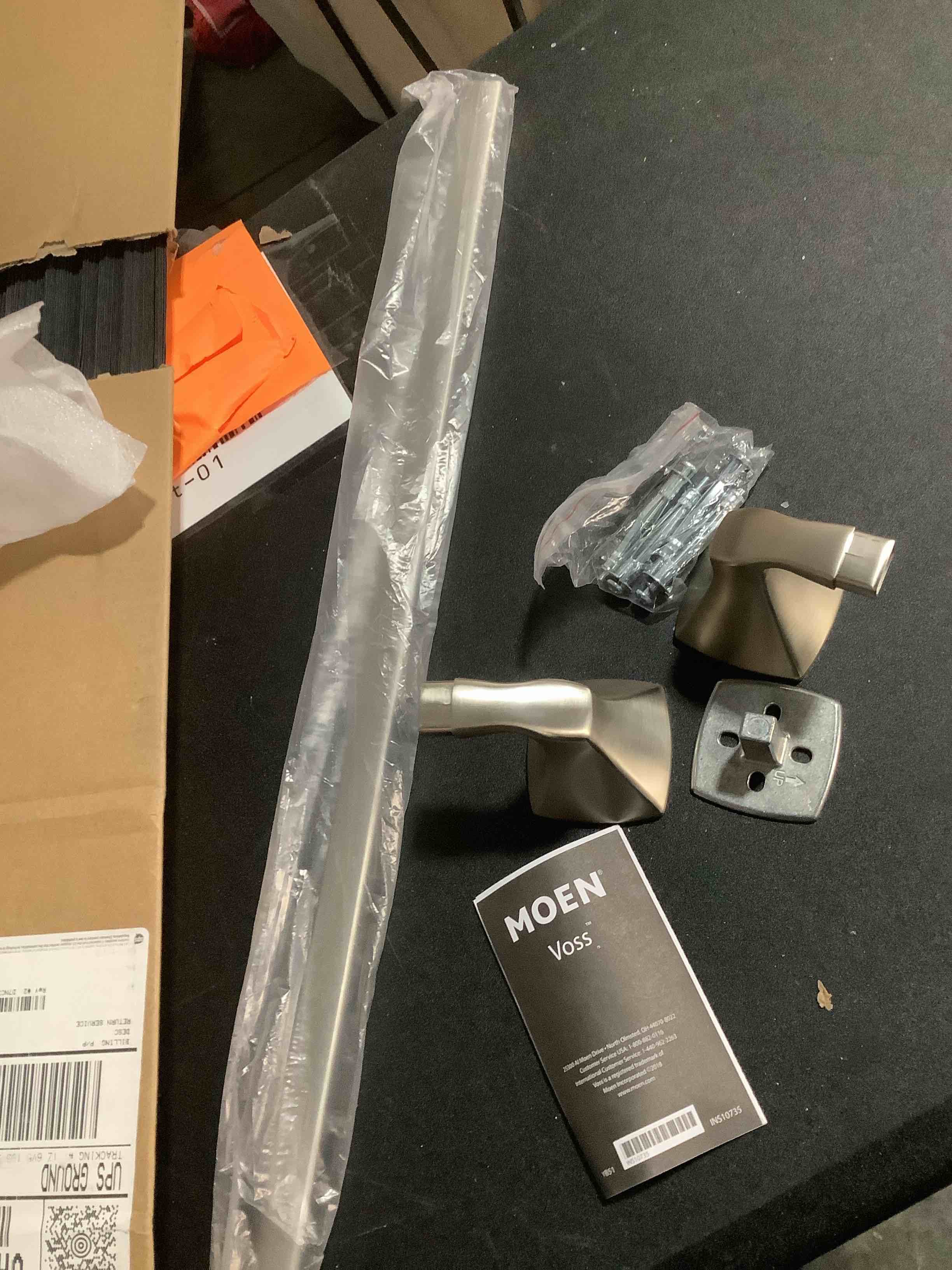 Condition photo showing Good Condition for Moen YB5124NL Voss 24-Inch Bathroom -Towel Bar, Polished Nickel