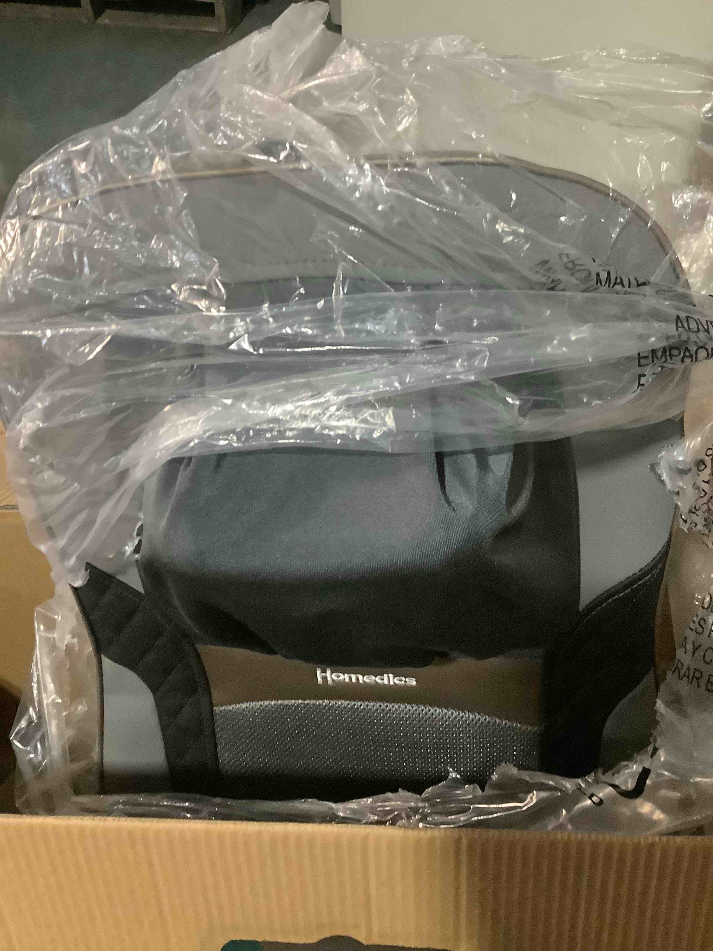 Condition photo showing Good Condition for HoMedics Back Massager with Heat, Shiatsu Elite II Heated Neck and Back Massage Cushion. 3 Different Massage Styles and 3 Massage Zones. Comes with Controller and Chair Straps Grey 1 Count (Pack of 1)