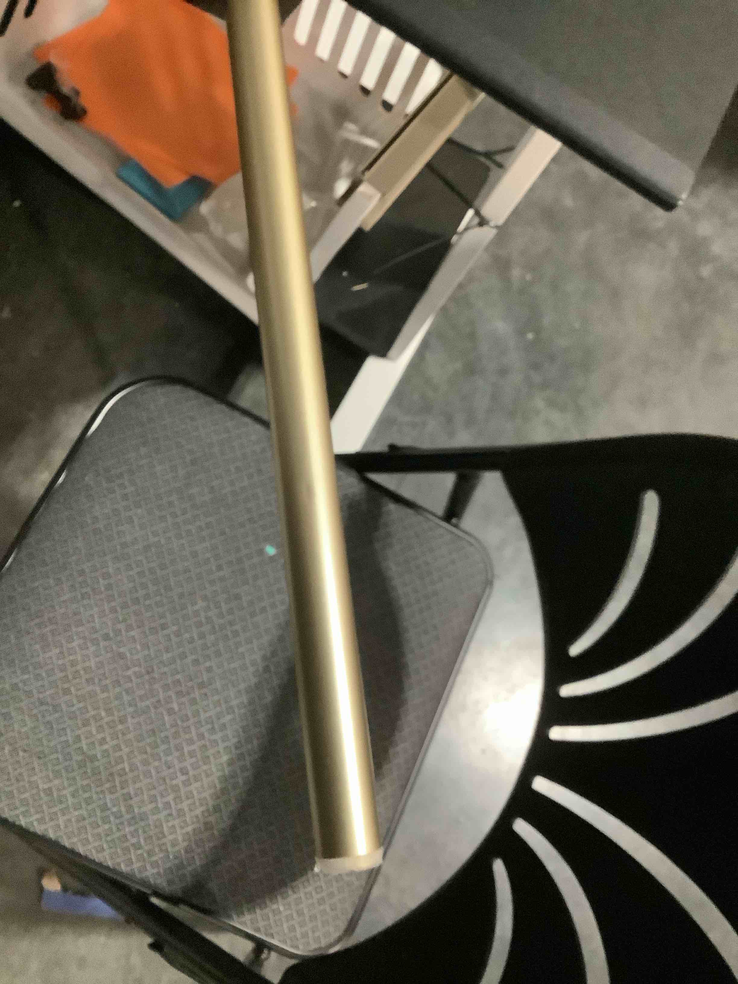 Condition photo showing Good Condition for Exclusive Home Ogee 1" Curtain Rod and Coordinating Finial Set, Gold, Adjustable 36"-72" Gold 36-72