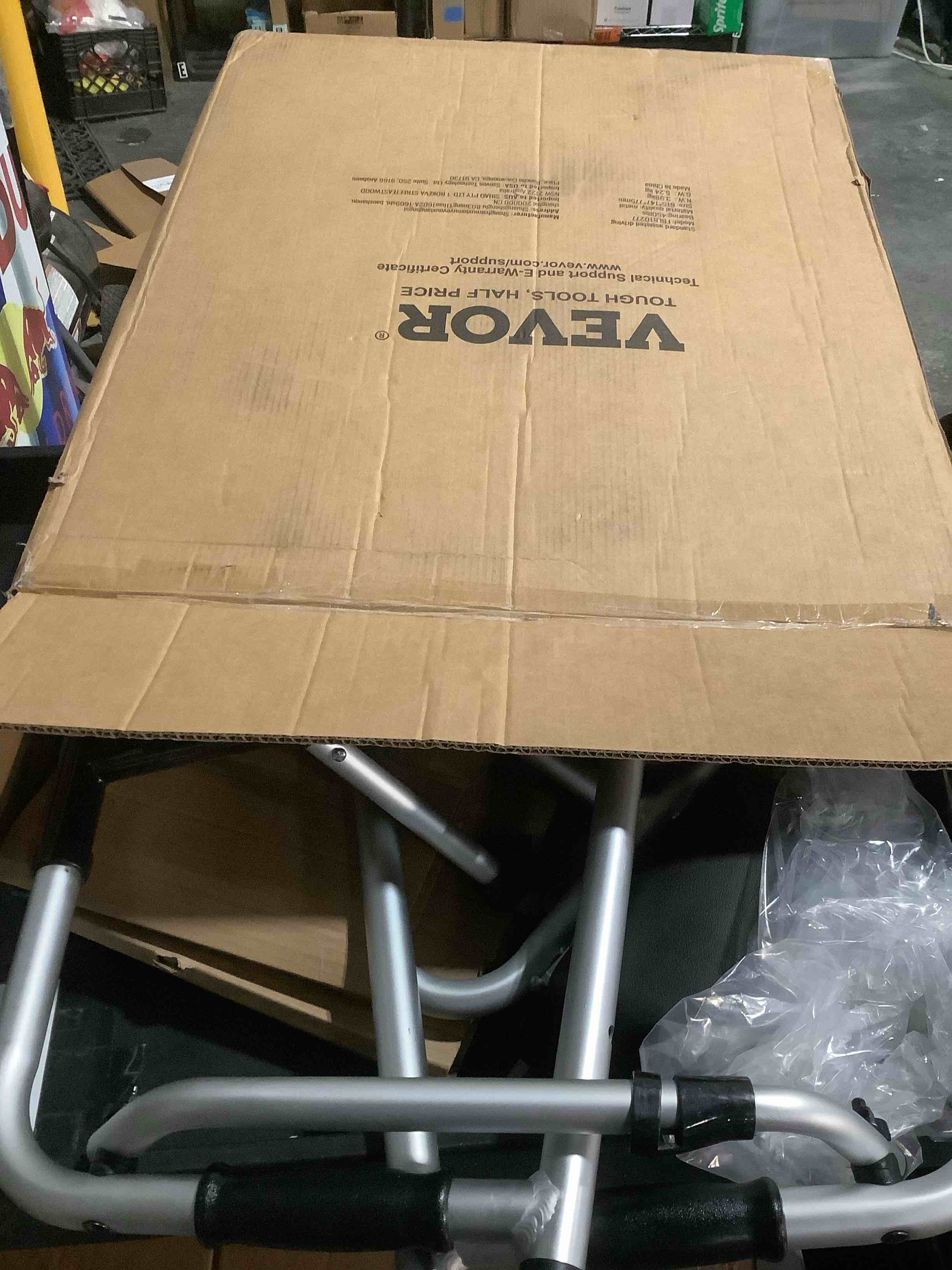 Condition photo showing Good Condition for VEVOR 2 in 1 Folding Walker & Removable Armrests, Height Adjustable Foldable Walker with 5" Solid Wheels, Lightweight Aluminum | Front Wheeled Mobility Aid for Elderly Handicapped Disabled, 450 Pounds 2 in 1 with Removable Armrests