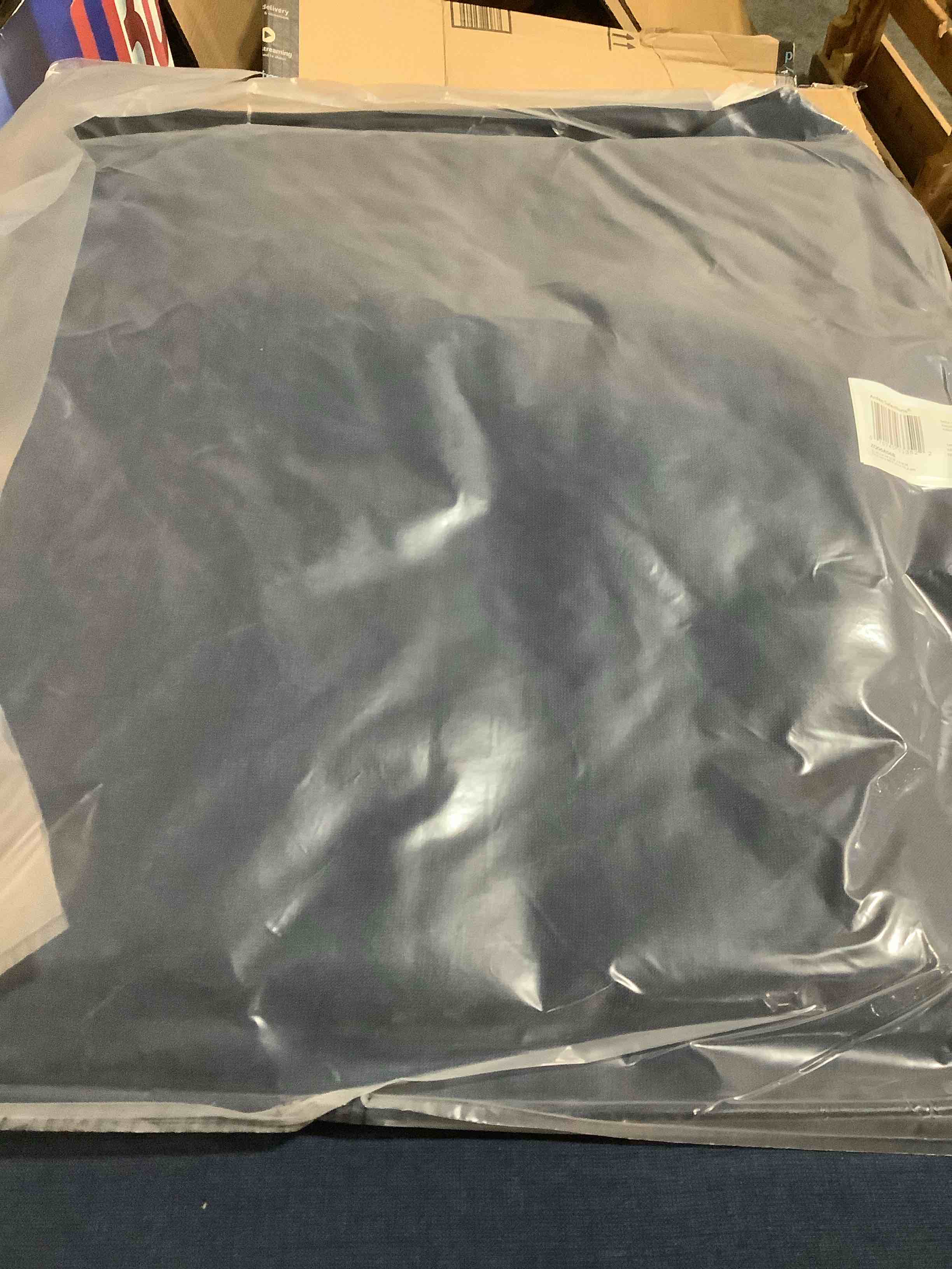 Condition photo showing Good Condition for Arden Outdoor Deep Seat Cushion Set, 24 in x 24 in, Weather-Proof, Rain-Proof, Fade Resistant Patio Cushion for Chair, Sofa, and Couch Sapphire Blue Leala Polyfill Sapphire Blue Leala 24" x 24"