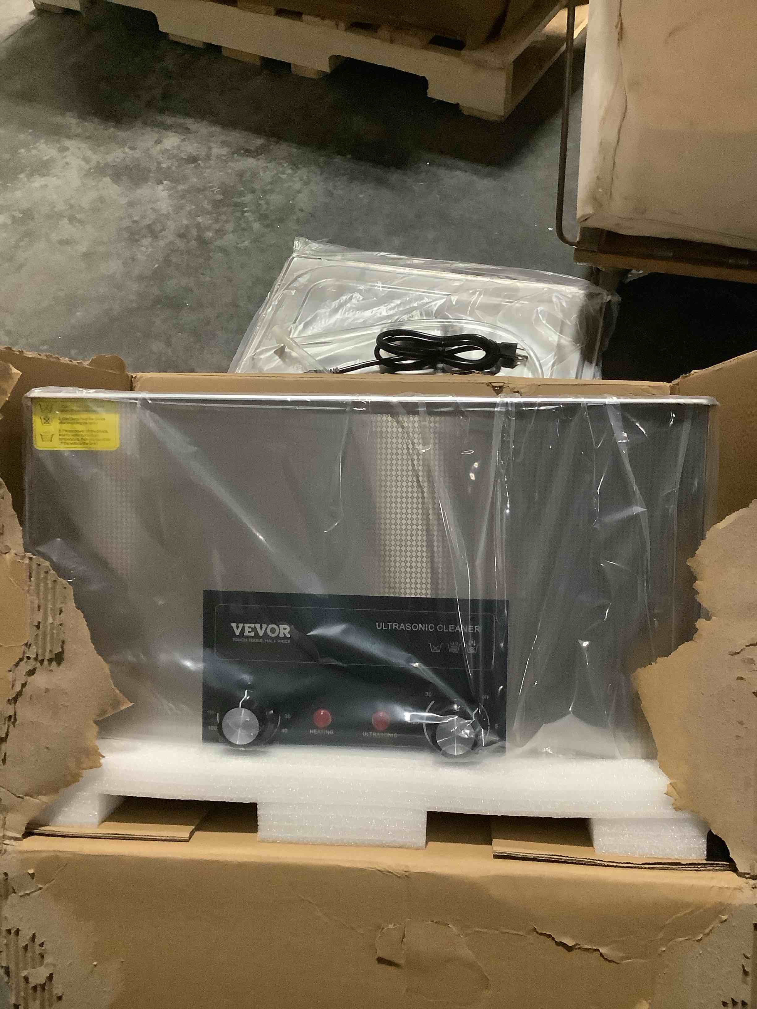 Condition photo showing Good Condition for SIMILAR TO** VEVOR 22L Sonic Cleaner with Heater Timer & Basket, Professional Digital Sonic Cavitation Machine, 480W Cleaning Machine for Lab Tools, Metal Parts, Carburetor, Brass, Auto Parts, Engine Parts