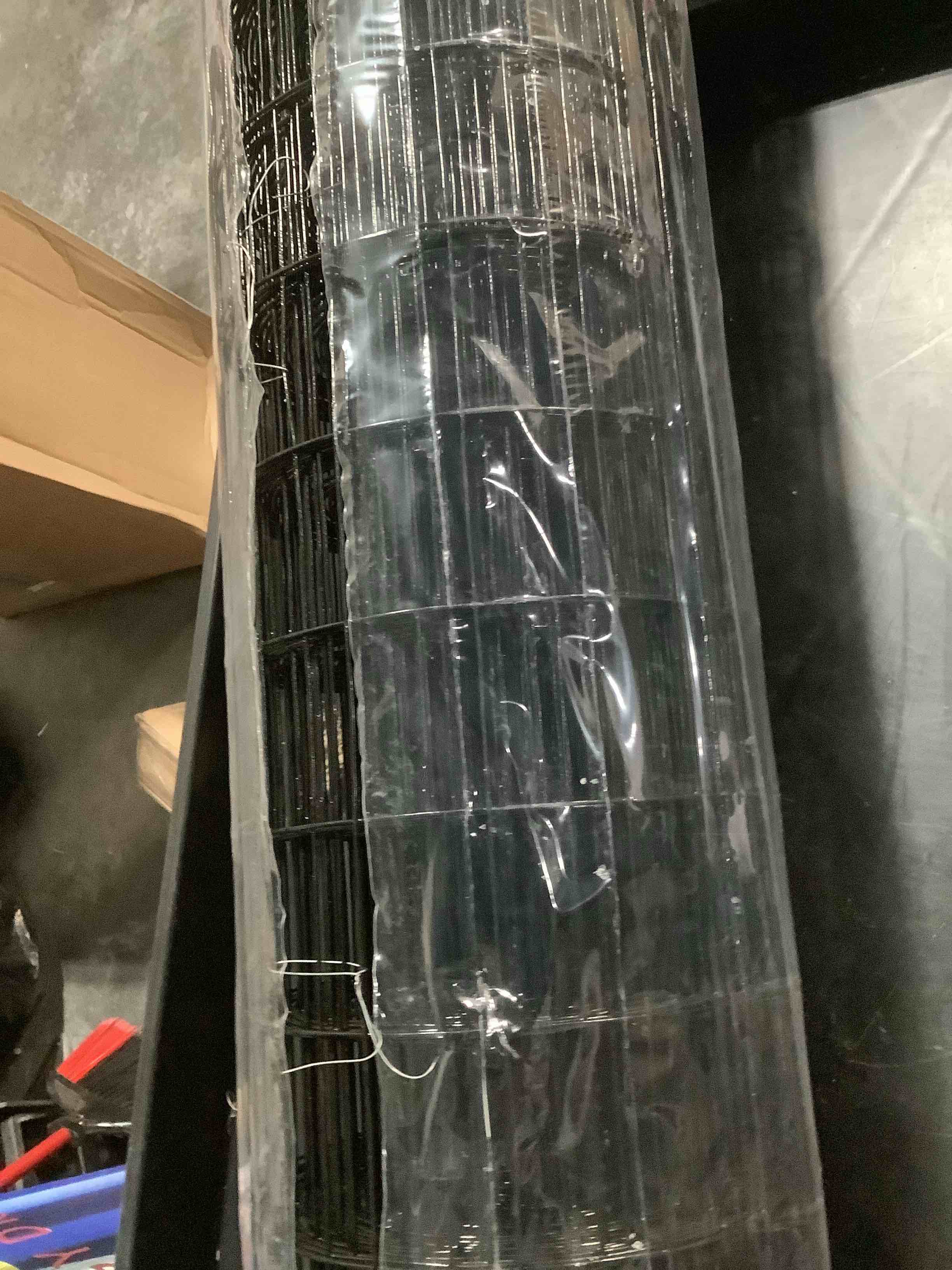 Condition photo showing Good Condition for Welded Wire Fence 48inx50ft, 16GA, Mesh Size 2" x 3" Black Hardware Cloth, Chicken Wire Fence, PVC Coated Garden Border Fencing, Vinyl Coating Metal Wire Mesh for Yard, Dog Vegetable, Plant