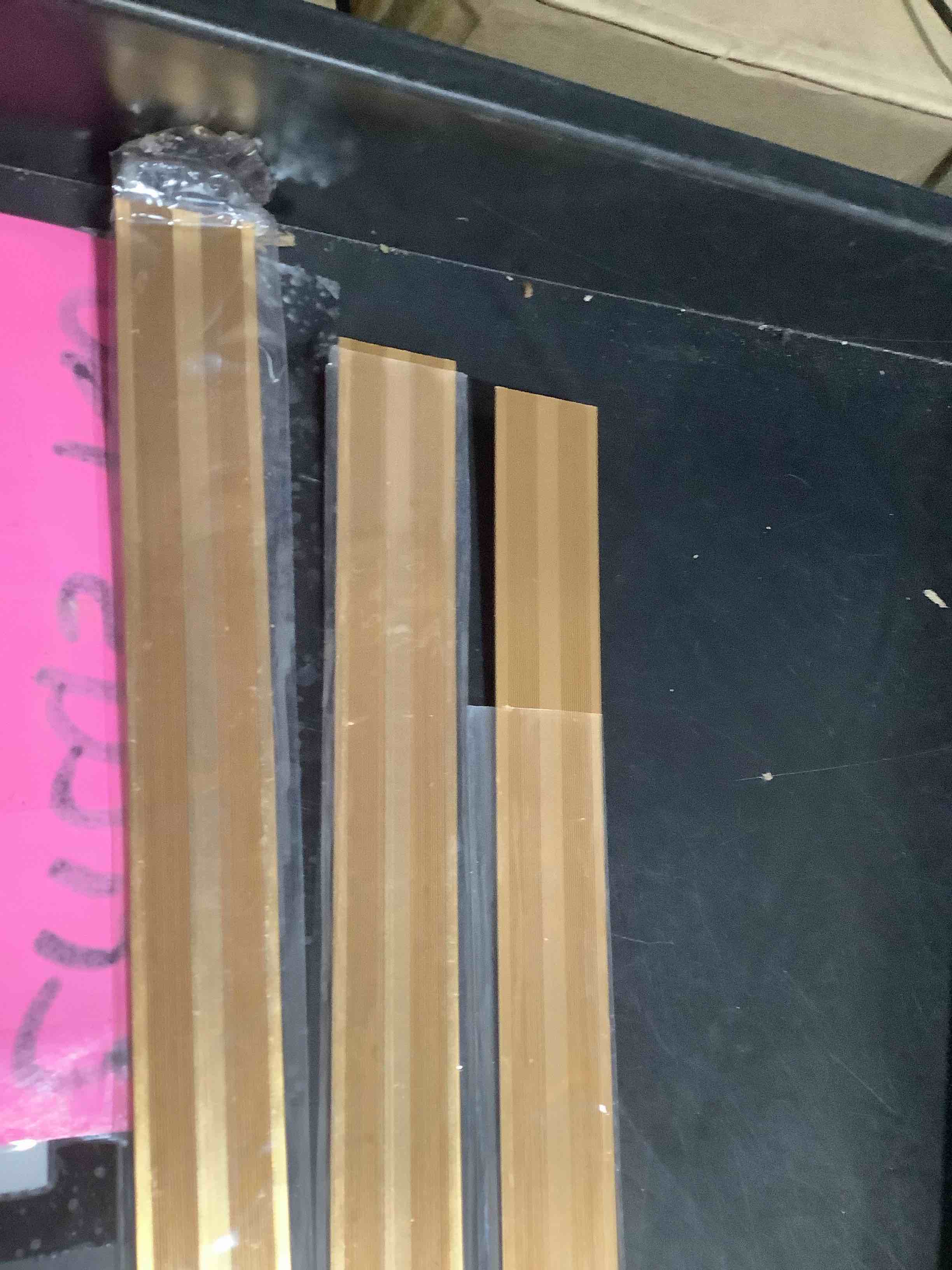 Condition photo showing Good Condition for uxcell 3 Pcs Aluminum Flat Molding Floor Transition Strip, 1.4" x3 Ft Flat Divider Strip Trim for Doorway, Laminate Flooring, Joining Flooring Gaps of Laminate Planks Tile, Gold