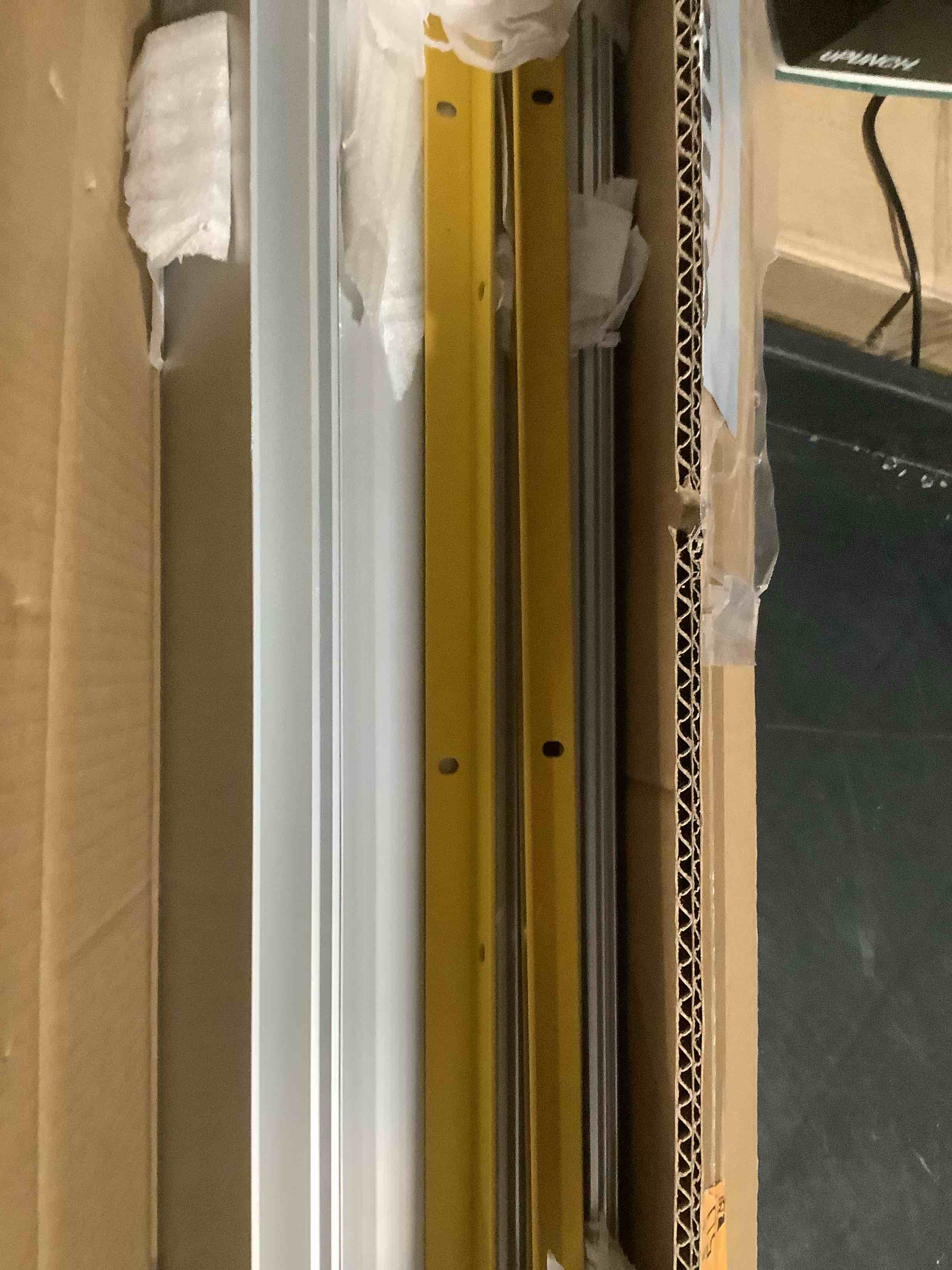 Condition photo showing As Is for 5" Rise Door Threshold Ramps for Doorways, Stable Yellow Edge, Aluminum Wheelchair Ramp for Home Steps, Adjustable Modular Entry Ramp for Scooters, Power Chairs, 880LBS Load Capacity 5"-Rise