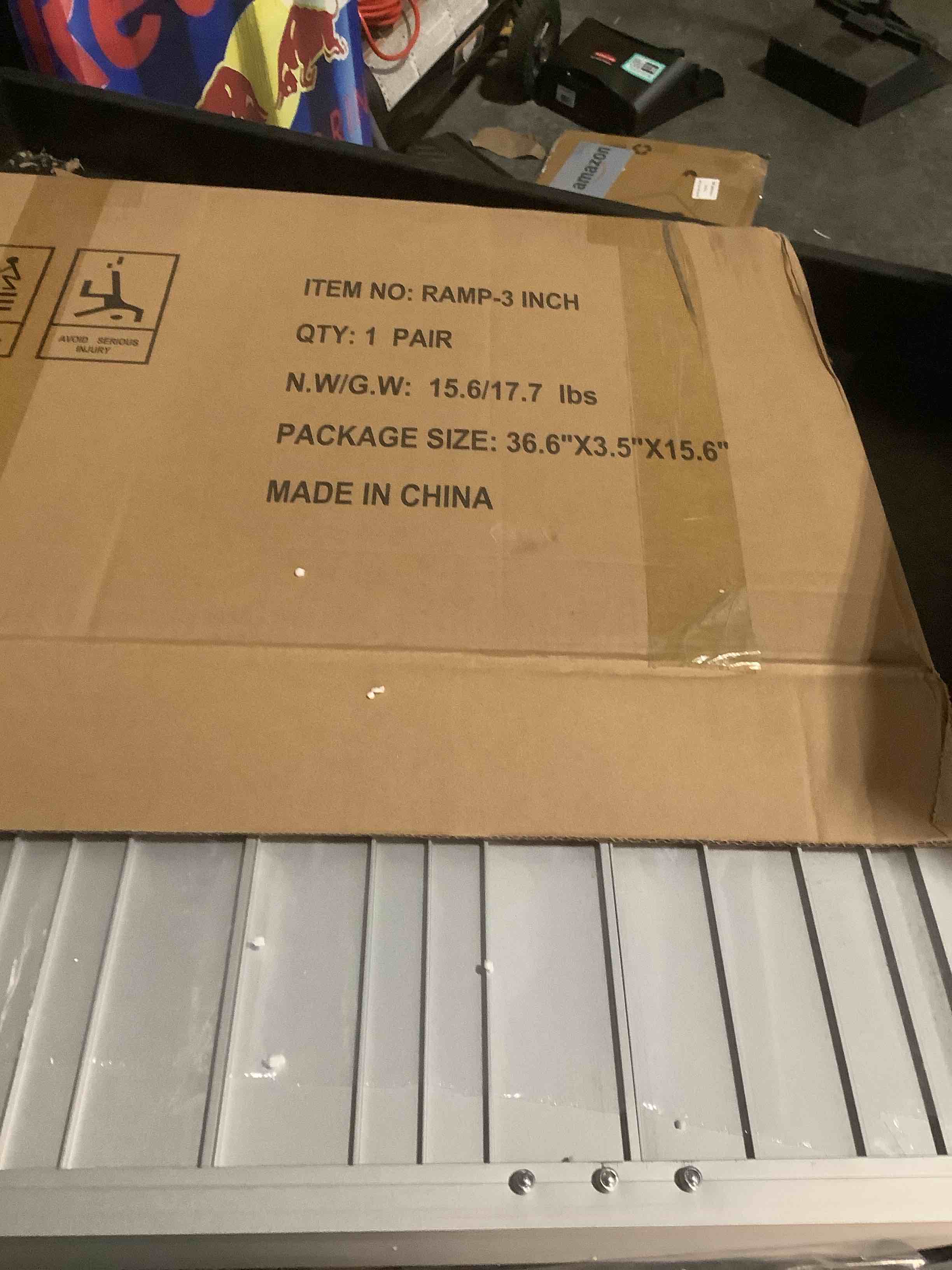 Condition photo showing Good Condition for Portable Wheelchair Ramp 3FT,No-Slip Aluminum Folding Handicap Ramp 800 lbs Load Capacaity,Wheel Chair ramp for Home Steps,Stairs,car 3 FT