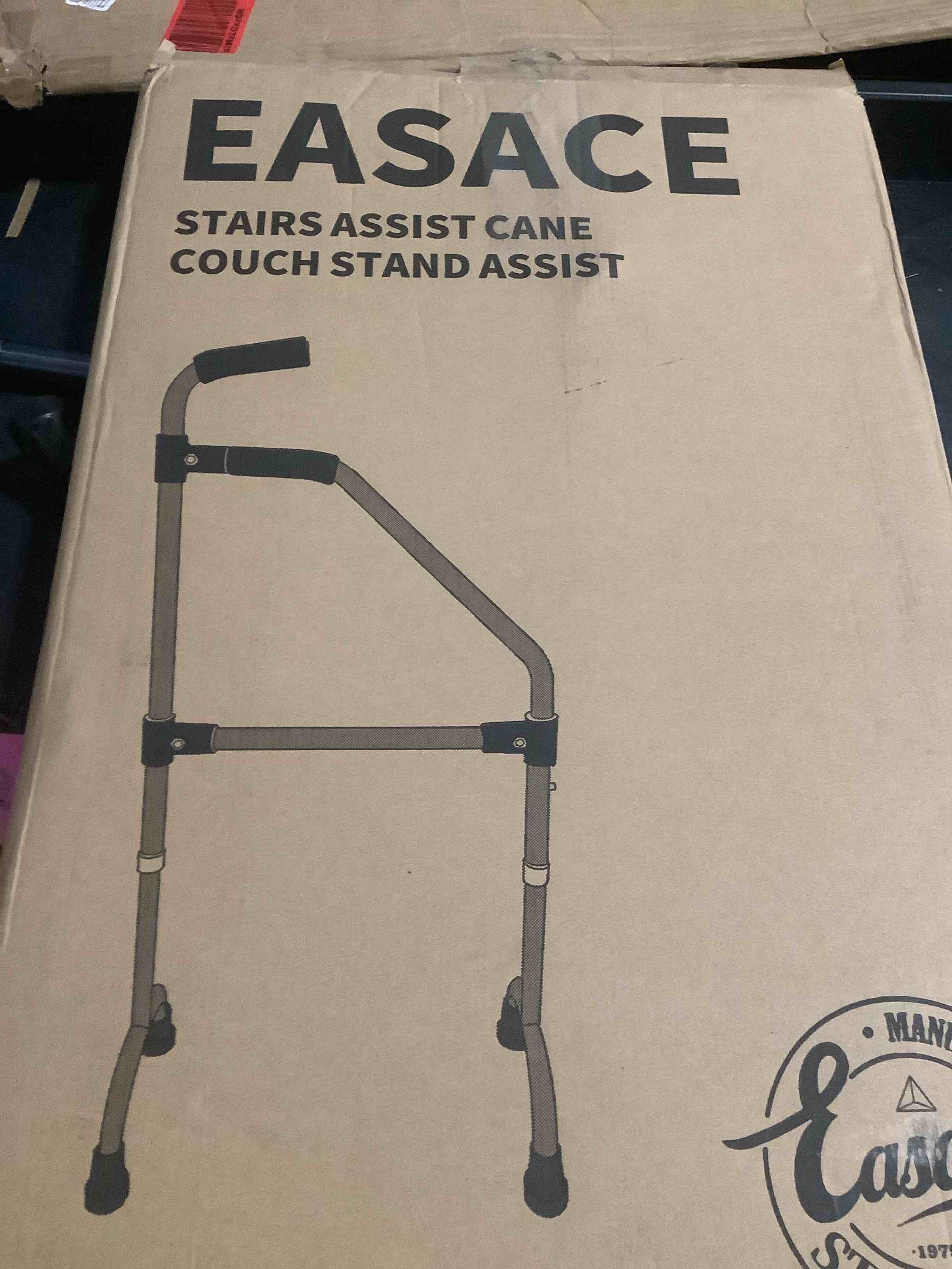 Condition photo showing As Is for Stainless Steel Couch Stand Assist for Elderly, Height Adjustable Versatile Chair Stand Assist, Lightweight Mobility Standing Aid Rail for Seniors, Disabled, Support 450lbs (Black)