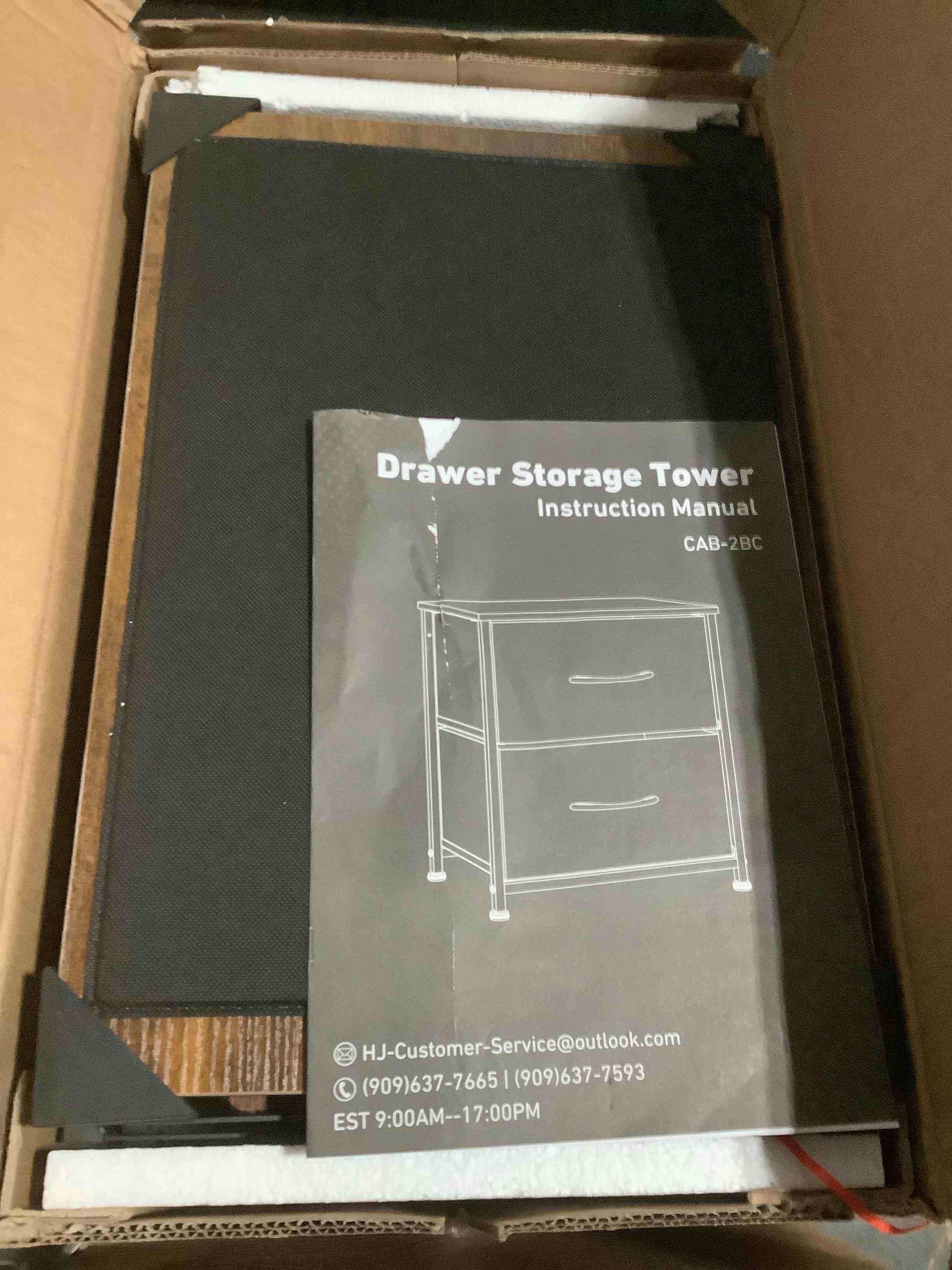 Condition photo showing Good Condition for Nightstand, Small 2 Drawer Dresser End Table Bedside Furniture, Wooden Top Fabric Bins for Bedroom, Closet, Entryway, Dorm, 11.8" D x 18" W x 20", White