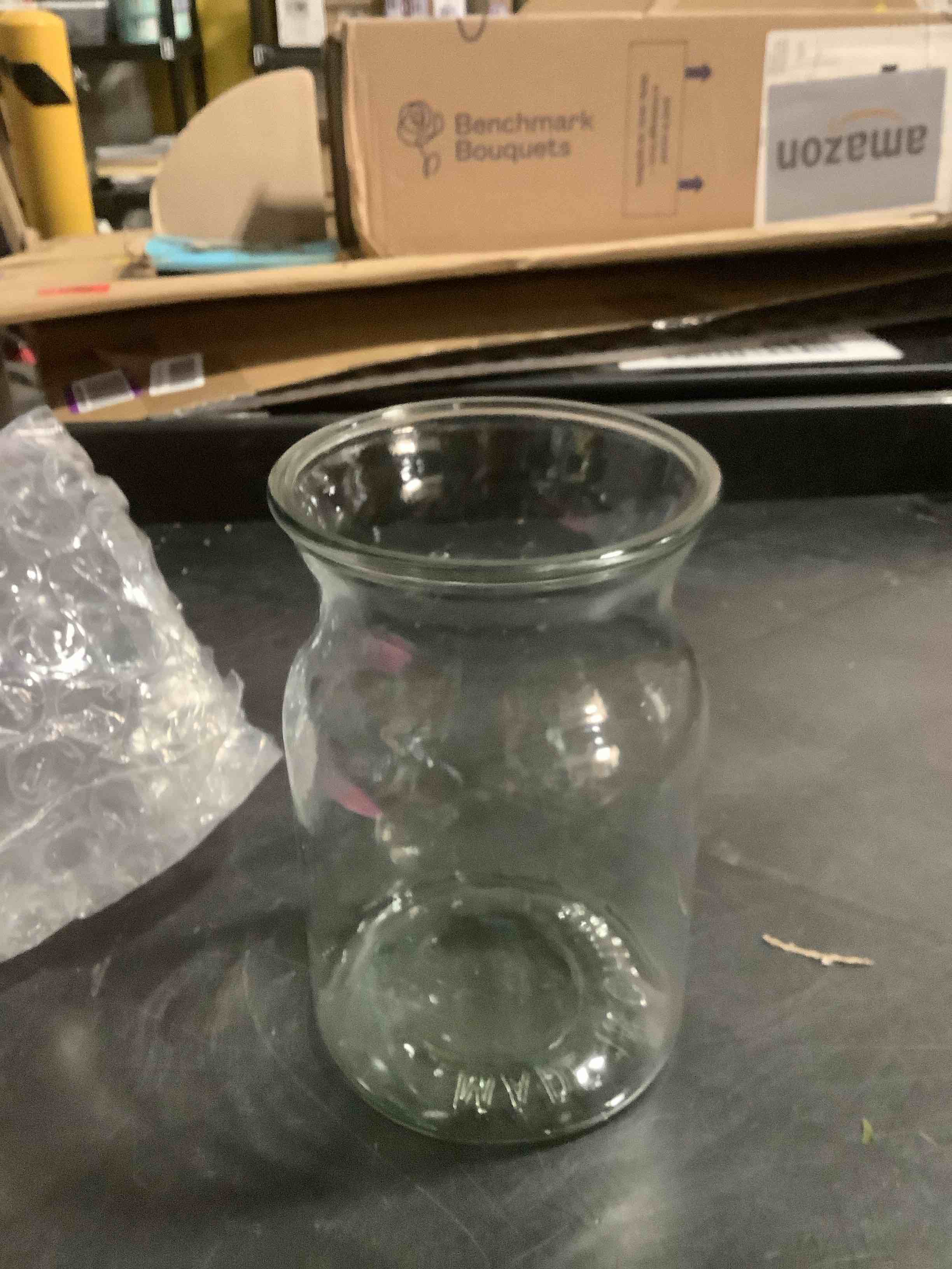 Condition photo showing Good Condition for SIMILAR TO**Elements Glass Milk Bottle Vase, for Use with Dried or Faux Flowers and Greenery, 4.2x4.2x4.72 Inch, Clear