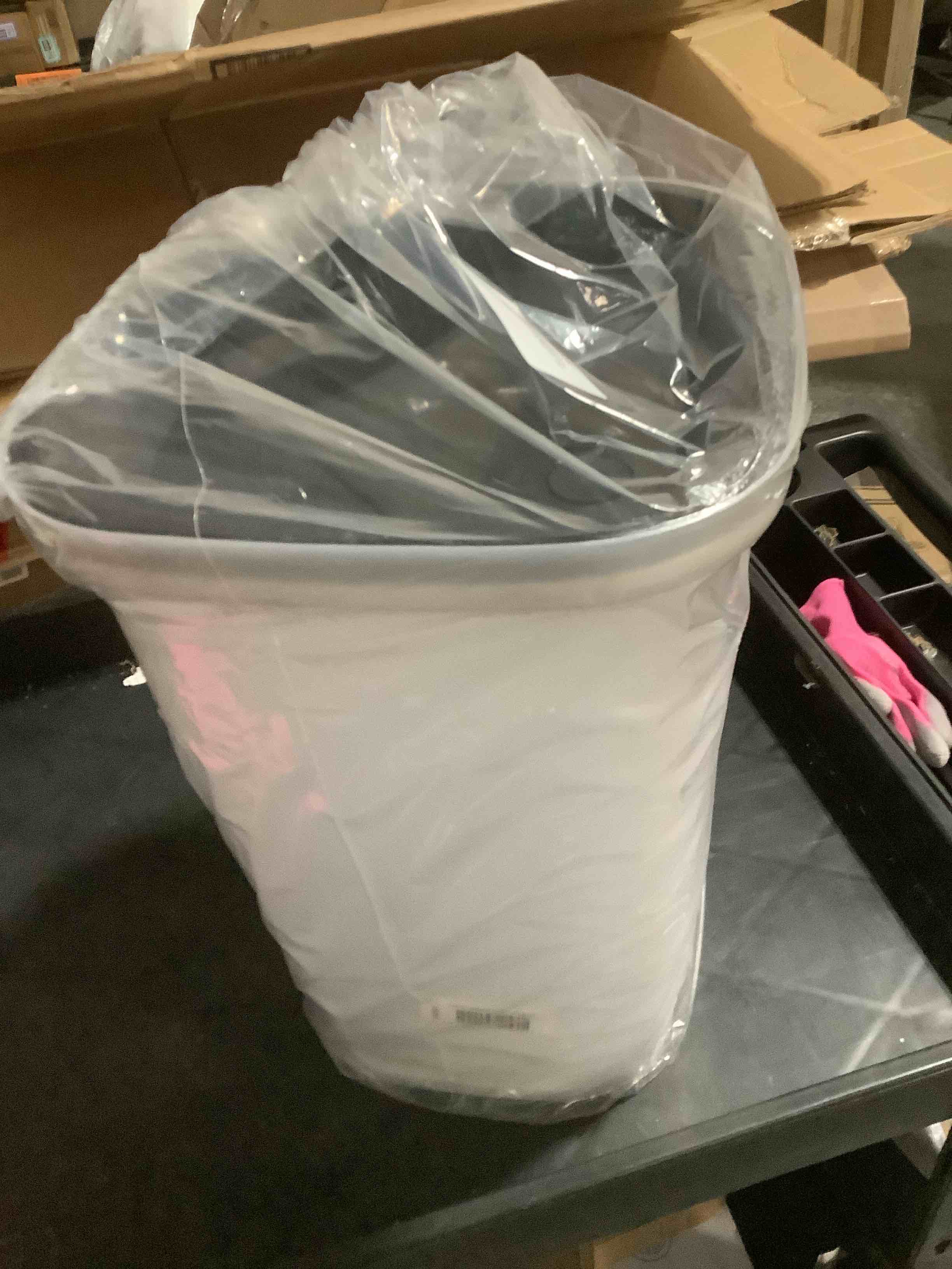 Condition photo showing As Is for IRIS USA Pet Food Storage Container 25 lbs, Premium 60% Improved Airtight Seal with Air Valve, 2 Cup Scoop, Removable Wheels, Easy to Open - Made in the USA, Black 25 lbs Black