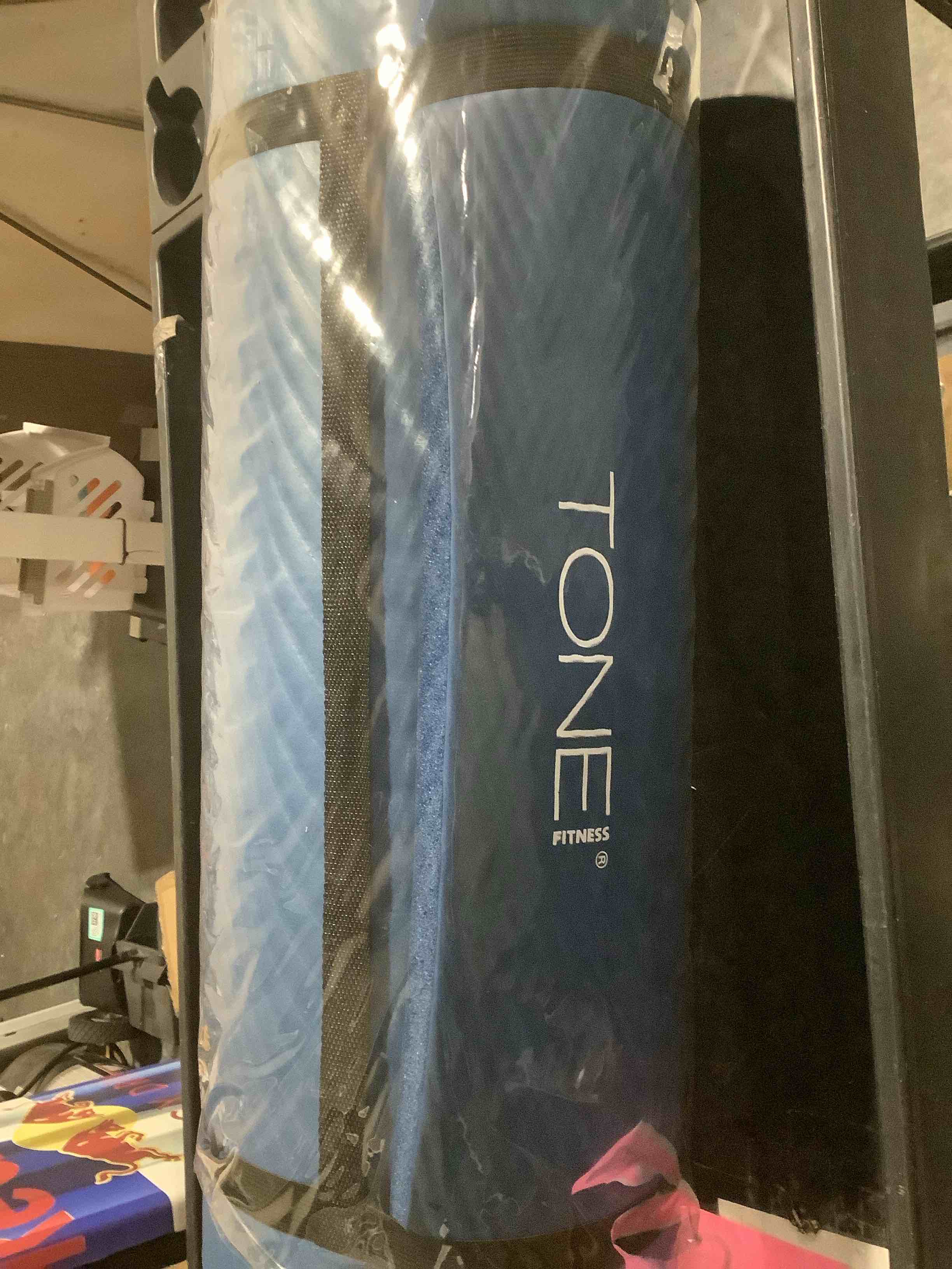 Condition photo showing Good Condition for Tone Fitness 1-Inch Thick Yoga Mat | High-Density, Non-slip Exercise Mat with Carrying Strap for Yoga, Pilates, & Home Gym Workouts | Multiple Options Wave Blue
