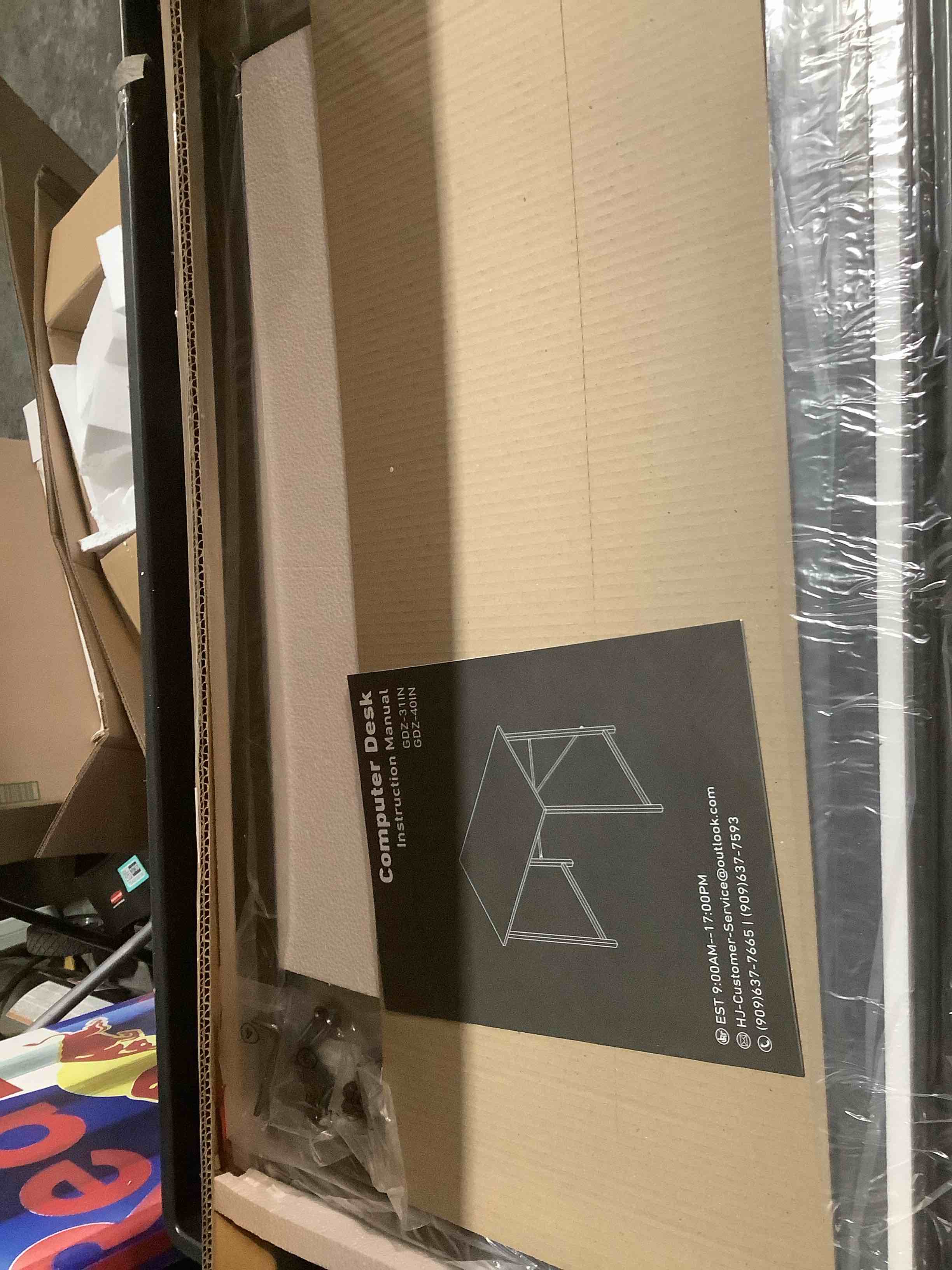 Condition photo showing Good Condition for DUMOS 32 Inch Office Small Computer Desk Modern Simple Style Writing Study Work Table for Home Bedroom - Wood Black