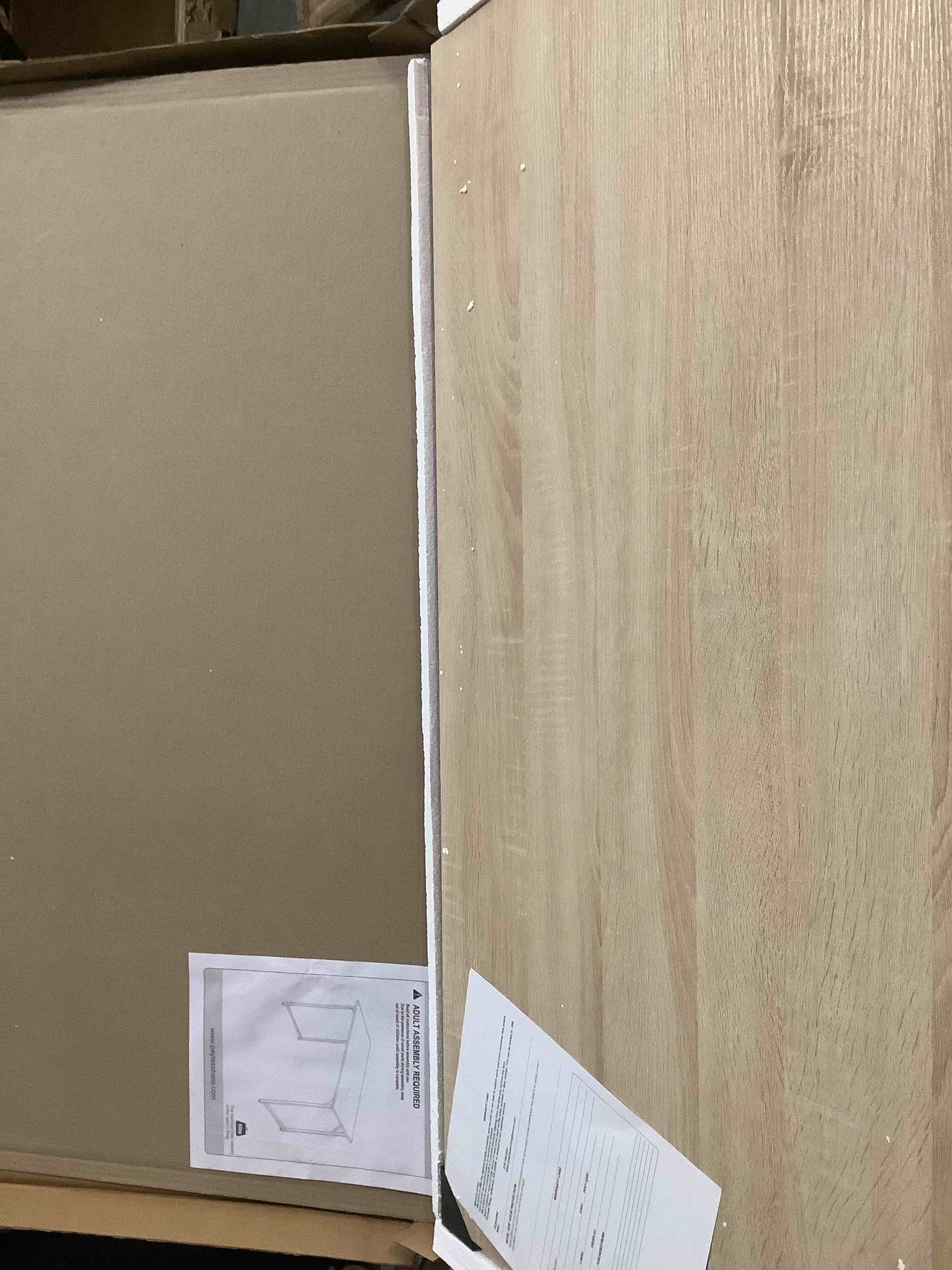 Condition photo showing Good Condition for 39 inch Computer Desk Home Office Desk Writing Study Table Modern Simple Style PC Desk with Metal Frame Gaming Desk Workstation for Small Space?Nature 39 inch Nature