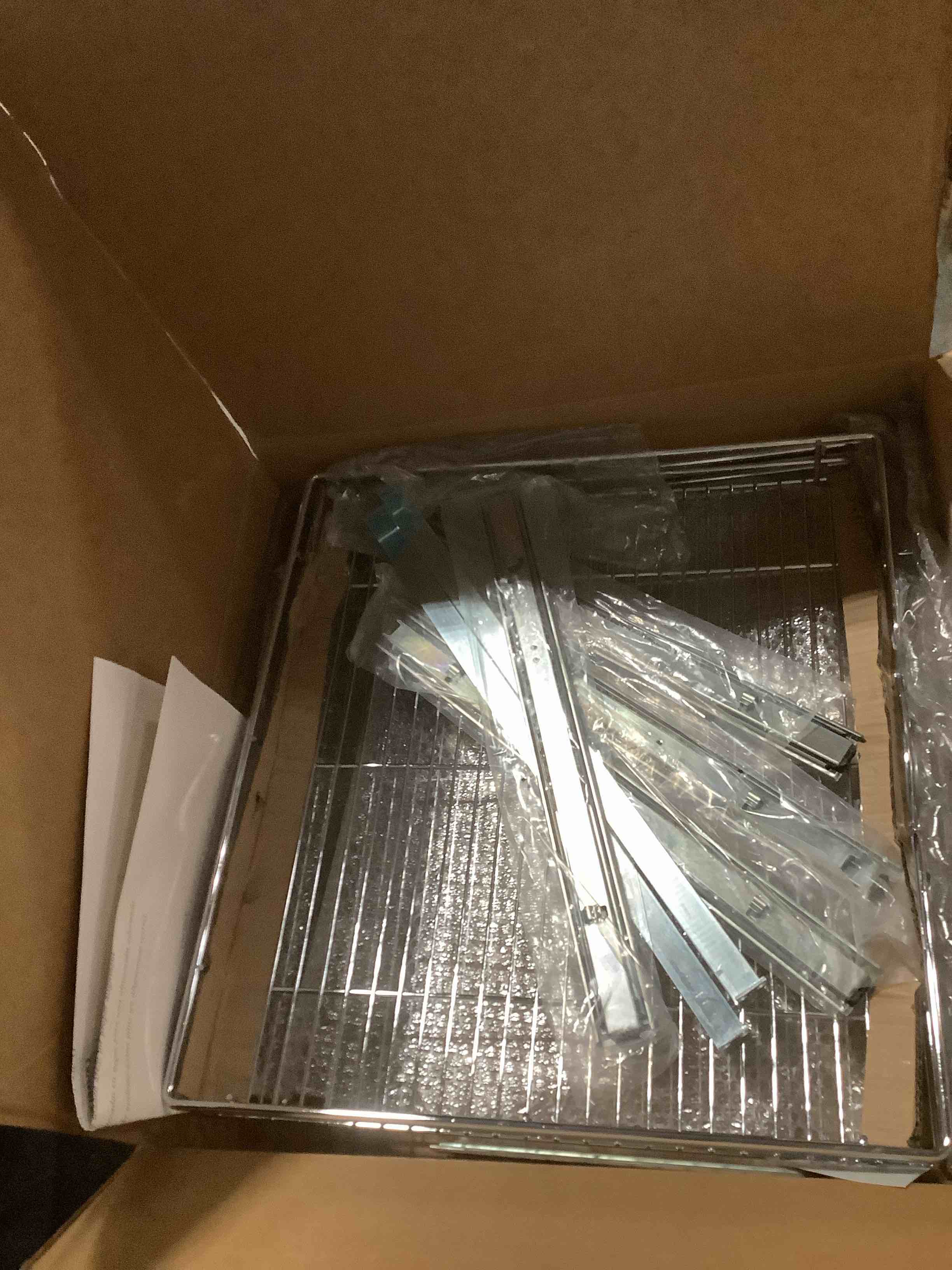 Condition photo showing Good Condition for DINDON Pull Out Cabinet Organizer (14" W X 21" D), Cabinet Pull Out Shelves, 2 Tier Pull Out Drawers for Kitchen Cabinets, Wire Basket Slide Out Shelf for Cabinet Organization ?in Kitchen, Pantry Chrome 14'' W X 21'' D