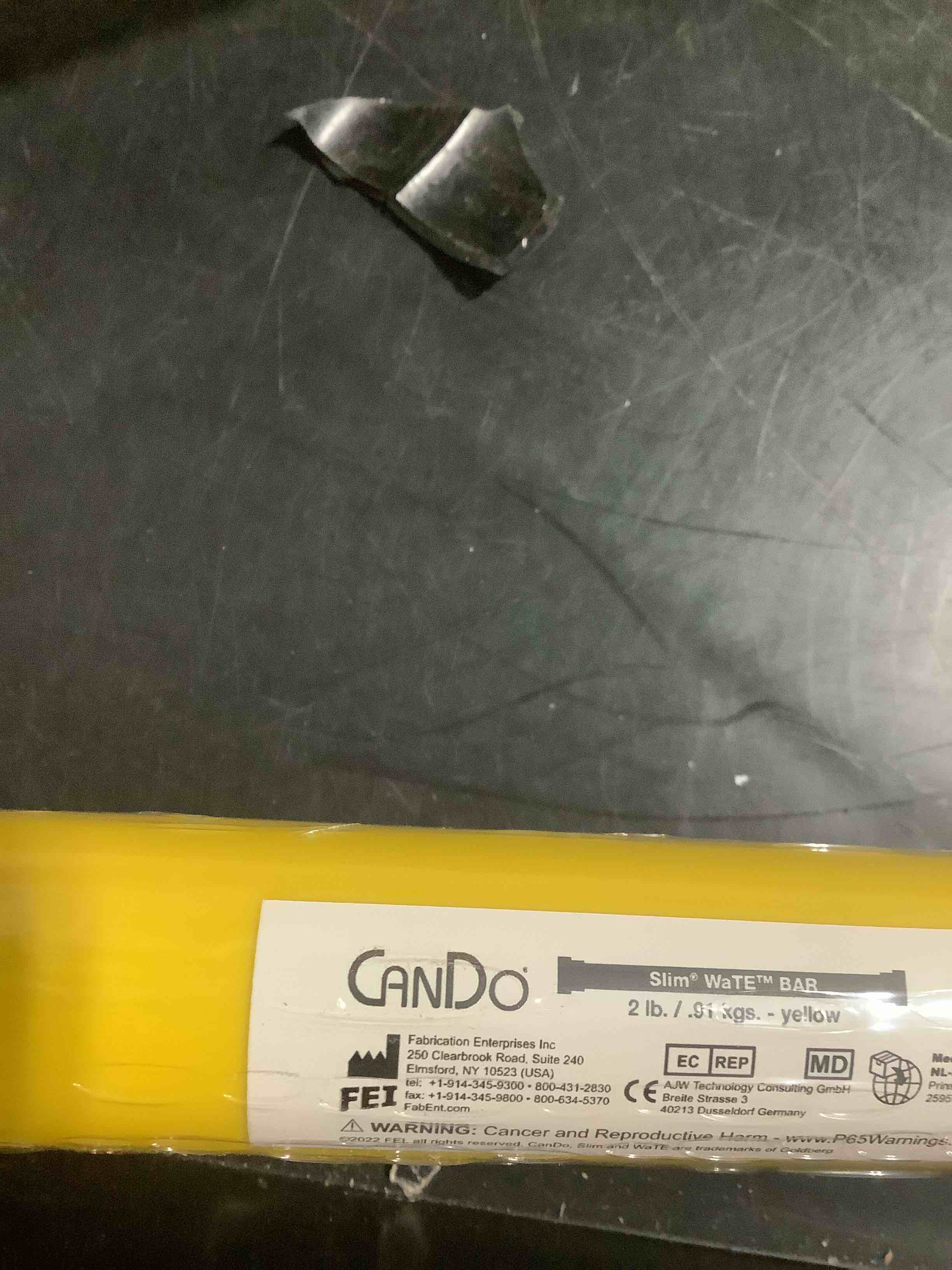 Condition photo showing Good Condition for CanDo Slim WaTE Bar 2lb Yellow, Total Body Workout Weighted Exercise Bar for Strength Training, Toning, and Physical Therapy