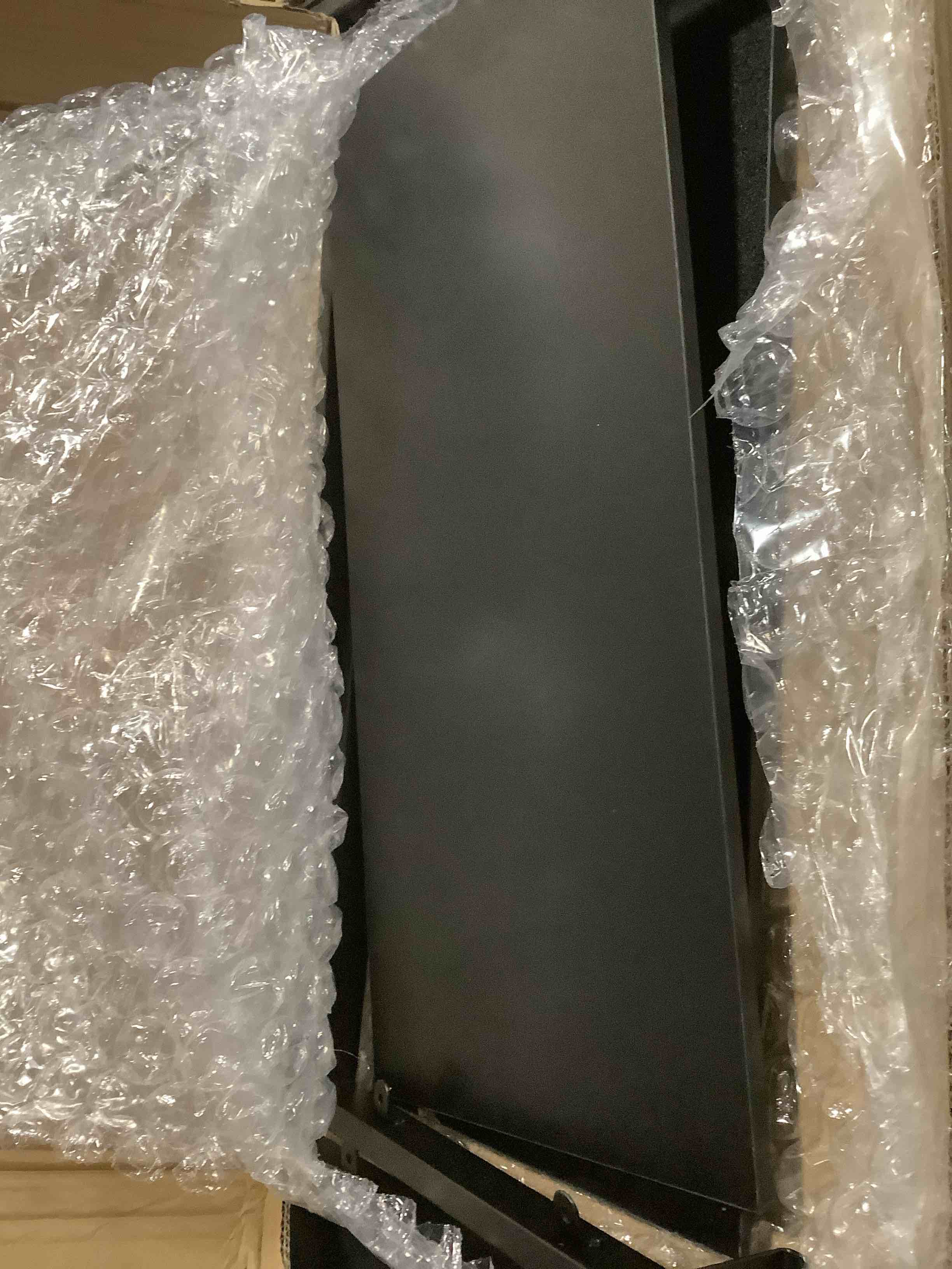 Condition photo showing As Is for Blulu 2 Pack Gridwall Shelf, 23.6x11.8 Inch Wooden Wall Shelves with Metal Rectangular Tubing U Shaped Hanger Gridwall Shelving Organizer Accessories for Home Retail Display(Black)