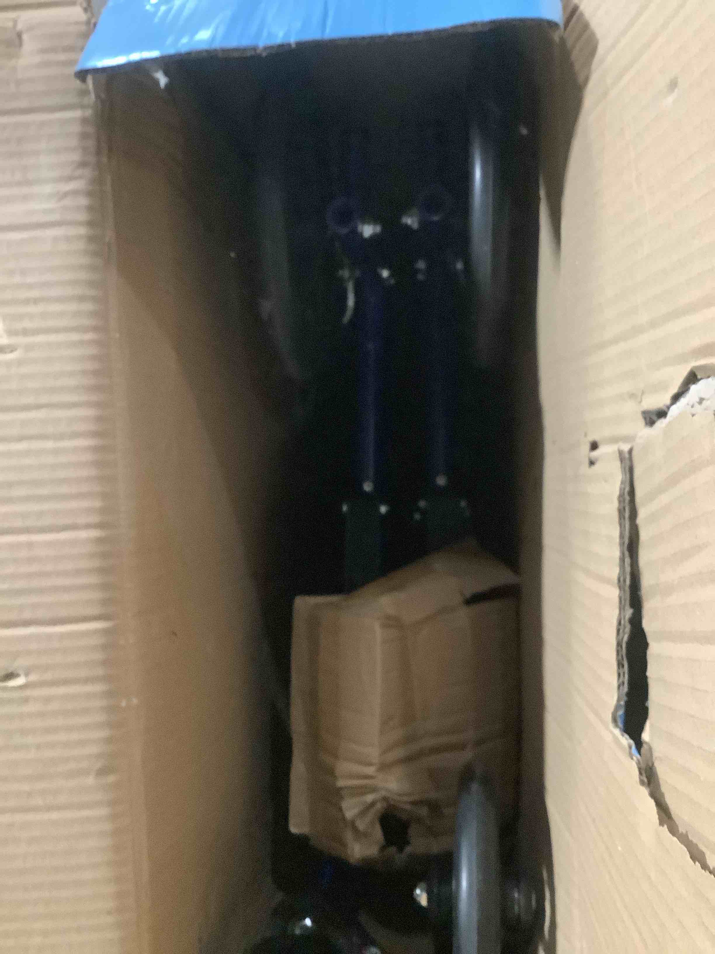 Condition photo showing Good Condition for Medline Ultra Lightweight Transport Wheelchair for Adults  Foldable  19-Inch Seat Width  Blue Frame  Black Upholstery