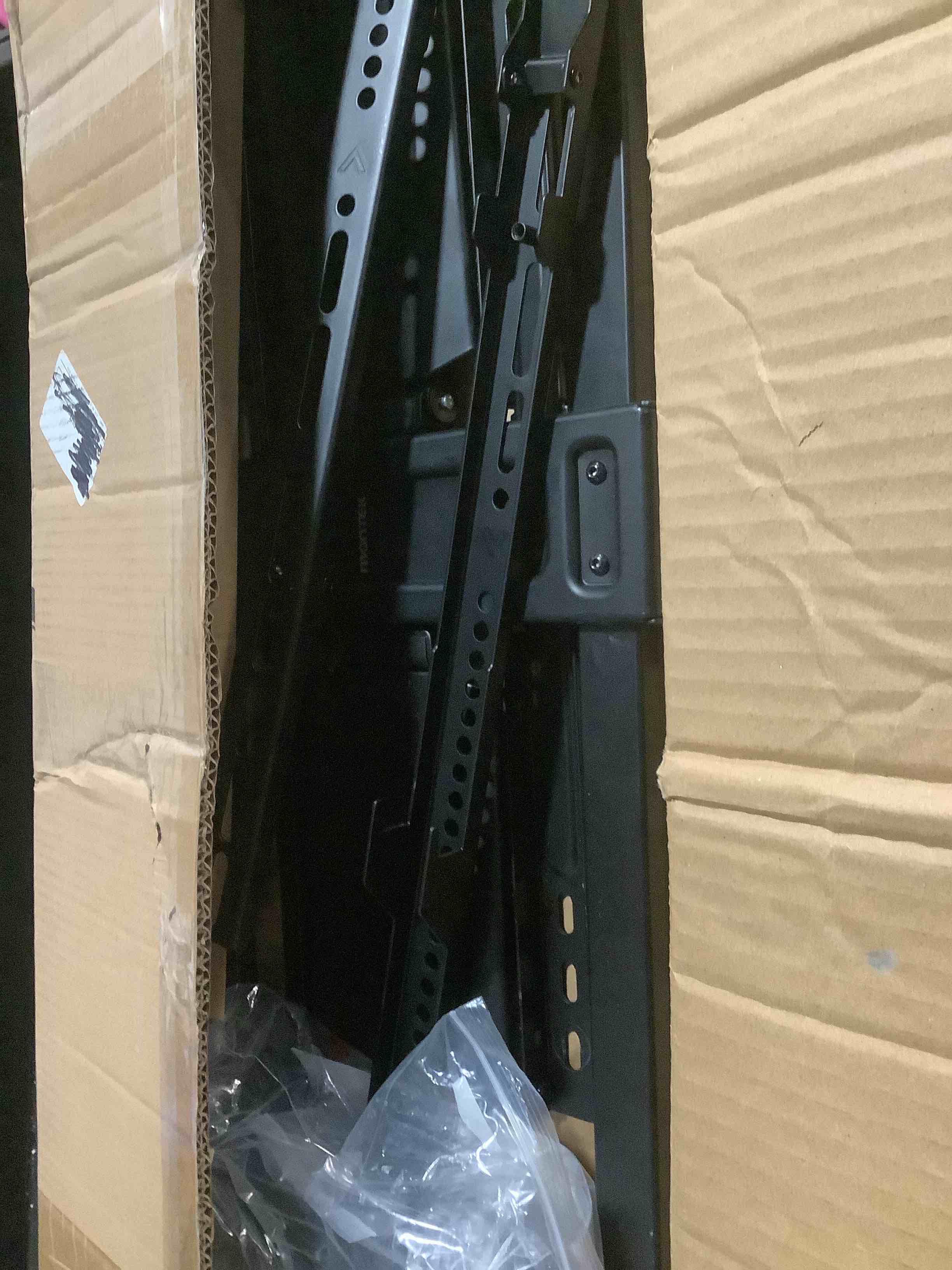 Condition photo showing As Is for Mount-It! Full Motion TV Wall Mount with 39 Inch Long Extension Arms - 275 Lbs Capacity Heavy Duty Dual Arm TV Mount | Large 800 x 600mm VESA Holds 65 to 110 Inch TVs | Fits 16 and 24 Inch Studs Indoor