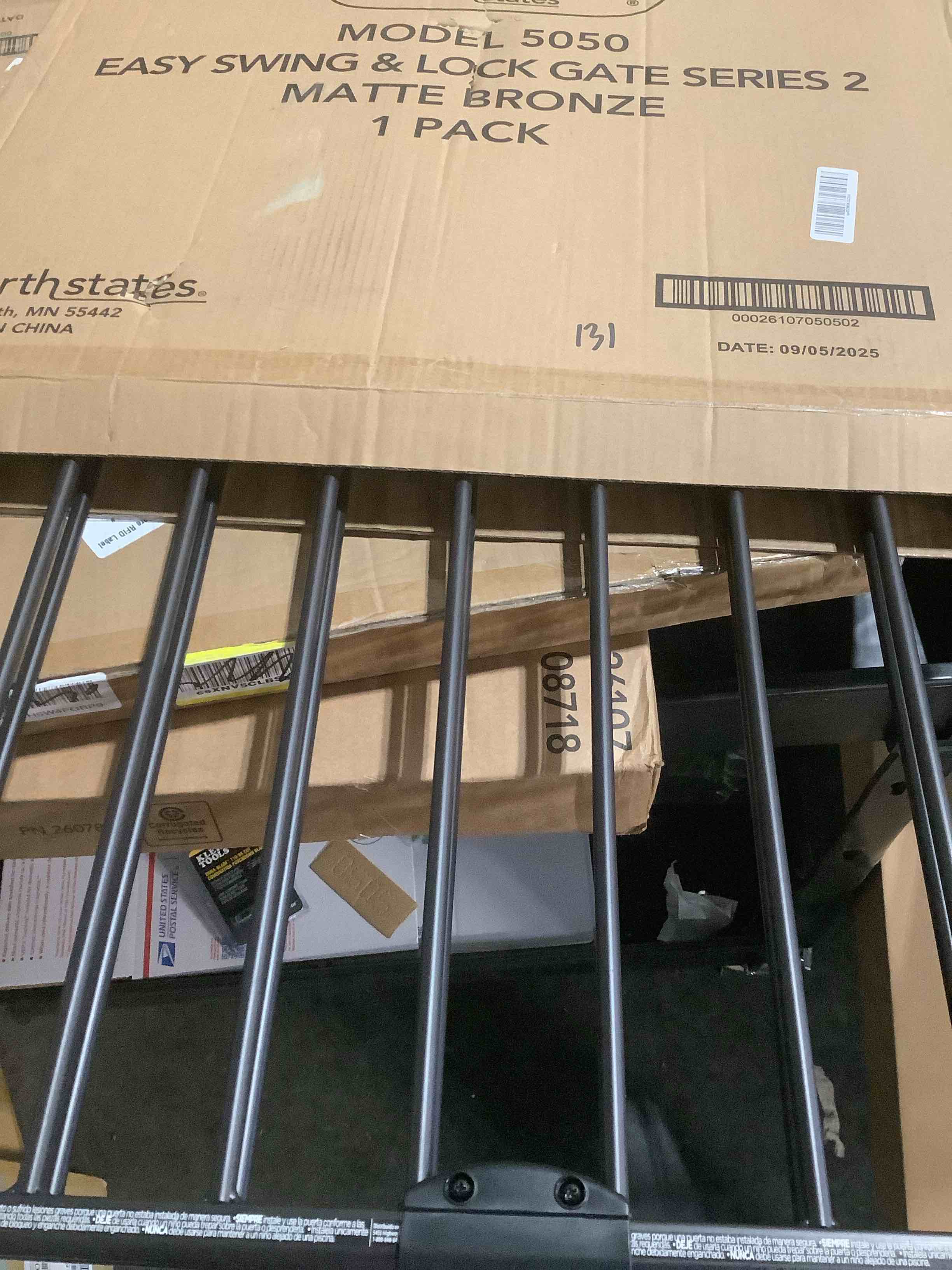 Condition photo showing Good Condition for Toddleroo by North States - Easy Swing & Lock Baby Gate Series 2: Metal Safety Gate for Stairs & Doorways - Adjustable 28.68 to 47.85 Inches Wide - 31 Inches Tall - Matte Bronze