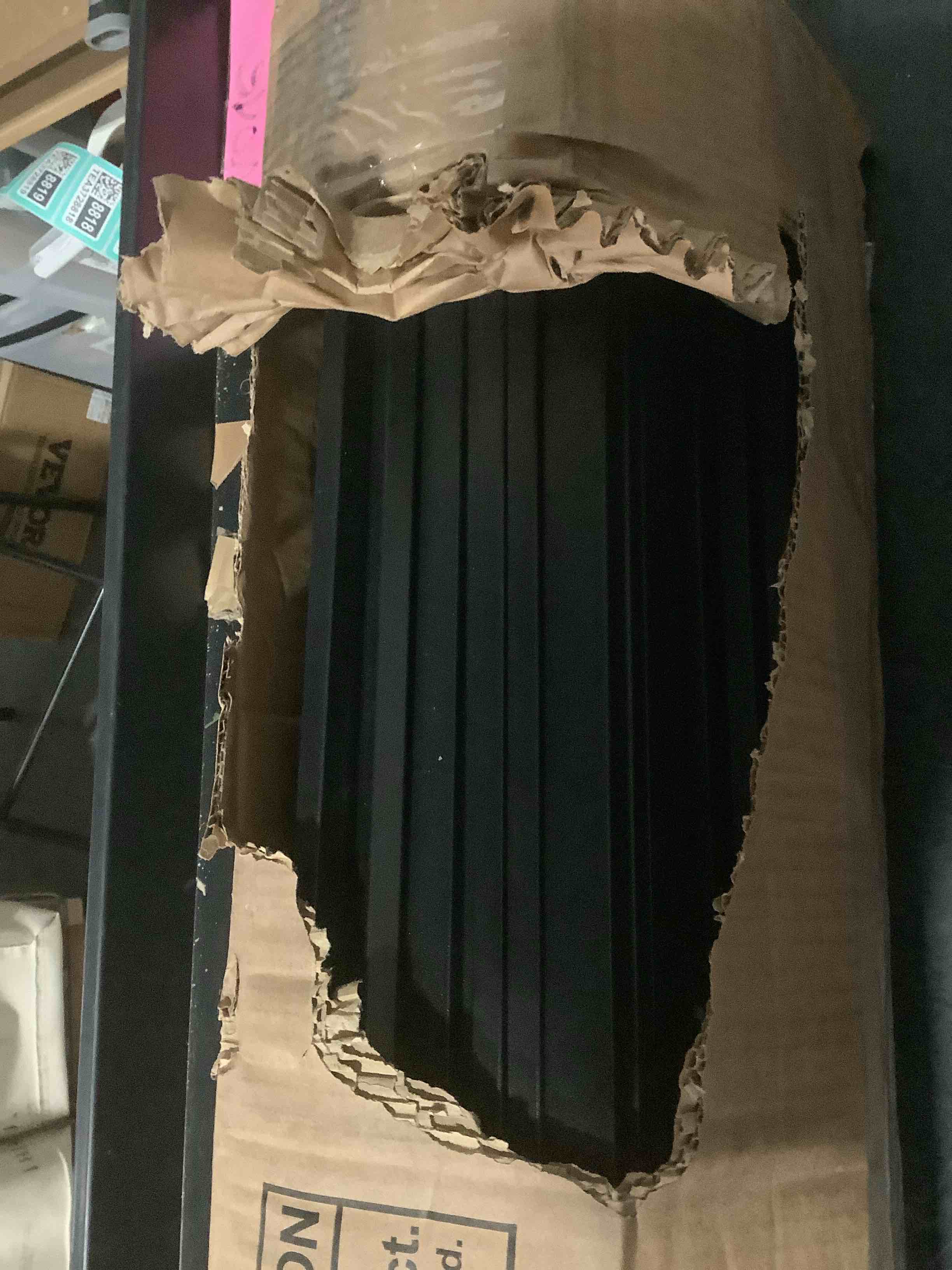 Condition photo showing As Is for Amazon Basics-Metal Bed Frame, Non-Foldable Platform Bed, Easy Assembly, Queen, 60W x 80L in, Black Queen 14 Inch ( Non - Foldable)