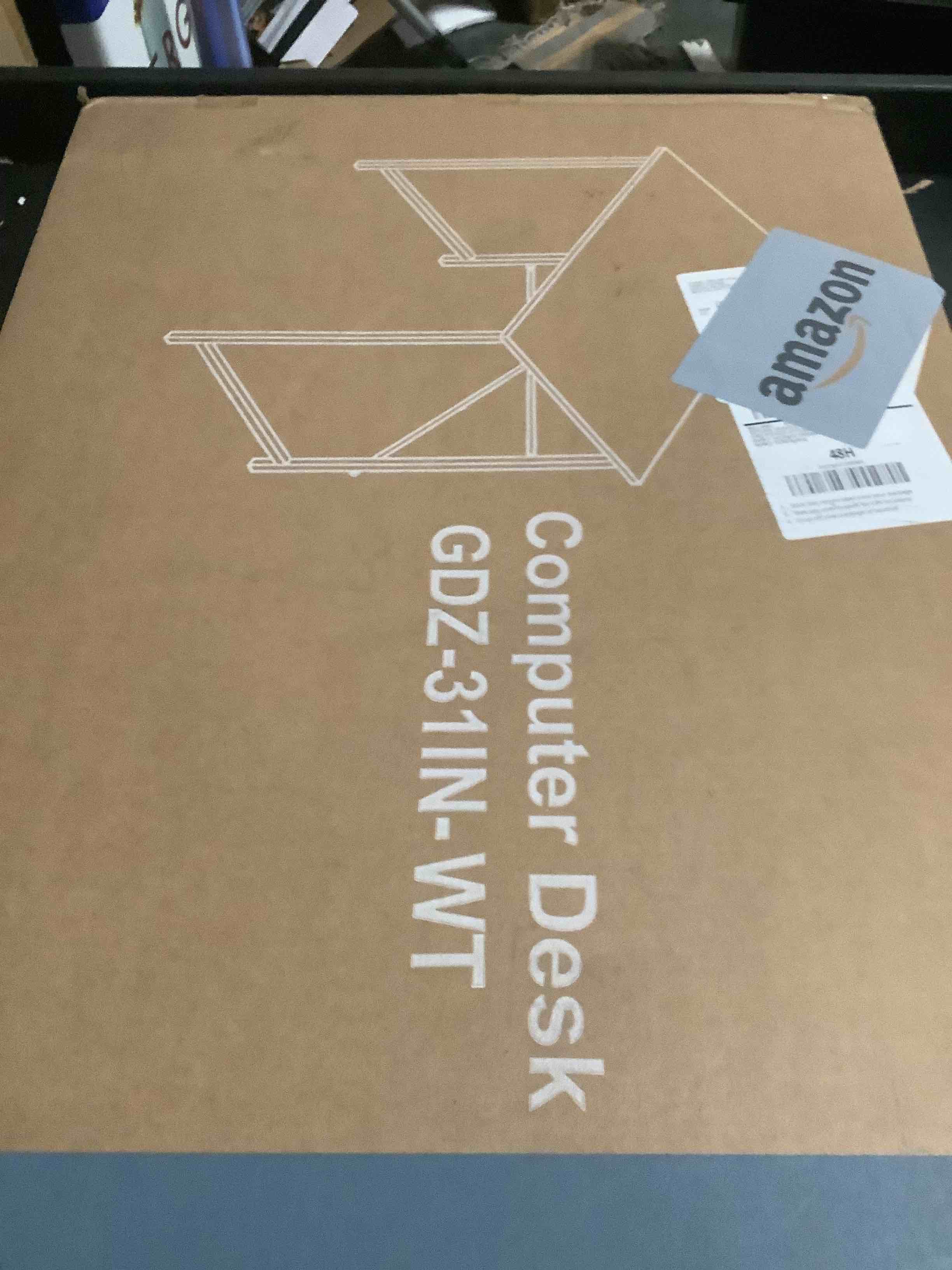 Condition photo showing Good Condition for DUMOS 32 Inch Office Small Computer Desk Modern Simple Style Writing Study Work Table for Home Bedroom - Wood White