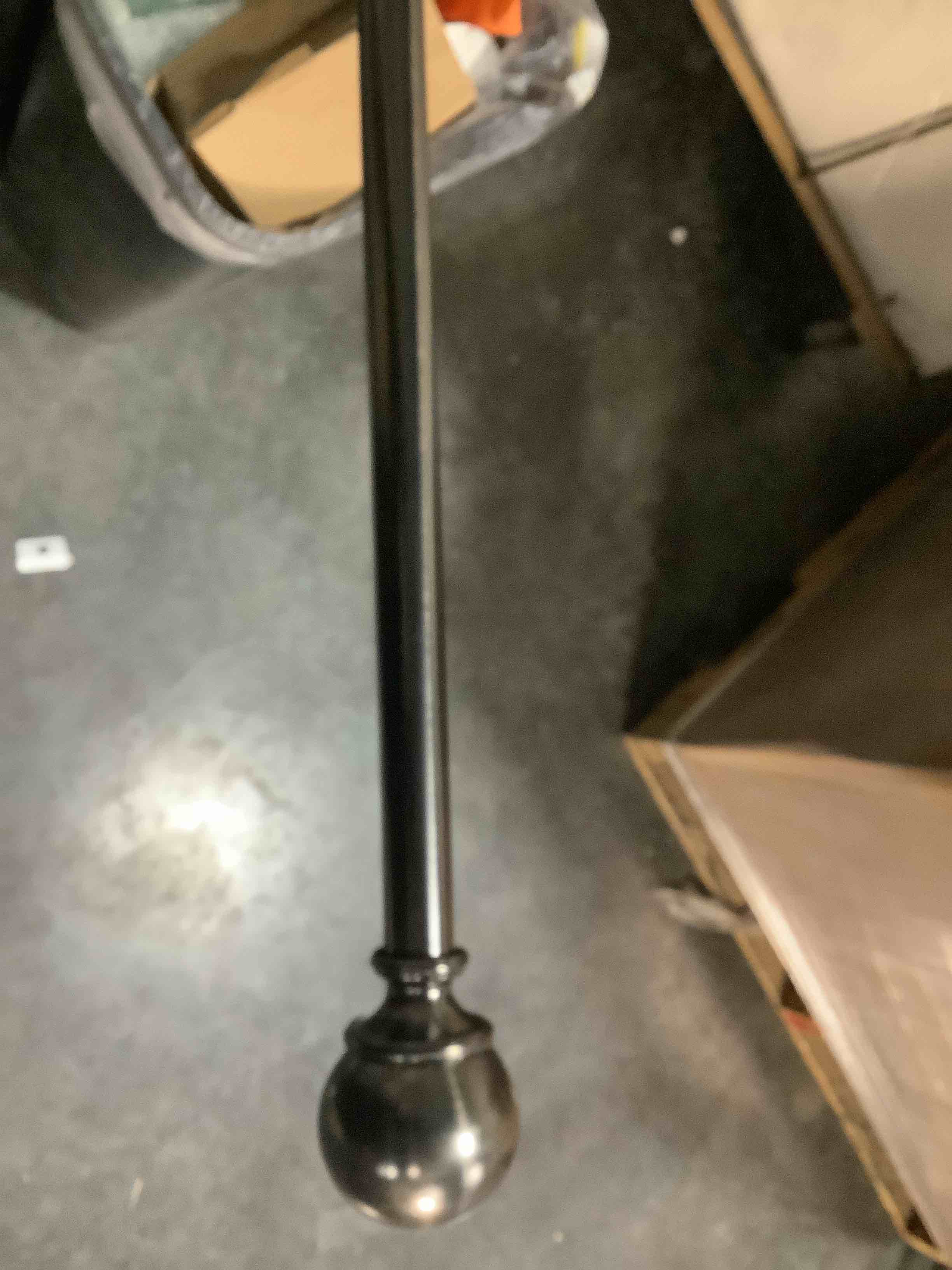 Condition photo showing Good Condition for SIMILAR TO** KAMANINA Curtain Rods for Windows 32 to 58 Inches (2.6-4.8ft), Adjustable Antique Silver Curtain Rod, 7/8 Inch Decorative Drapery Rod with Round Finials