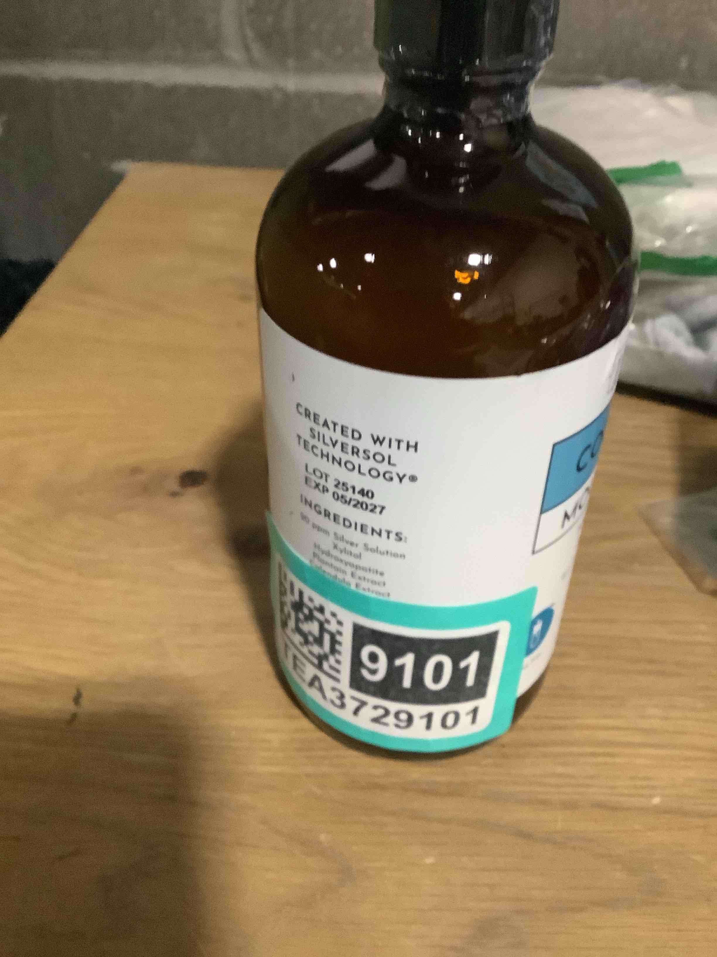 Condition photo showing New/Like New for JUST Ingredients Cool Mint Remineralizing Mouthwash - Hydroxyapatite, Colloidal Silver, Alcohol-Free - 16 Fl Oz