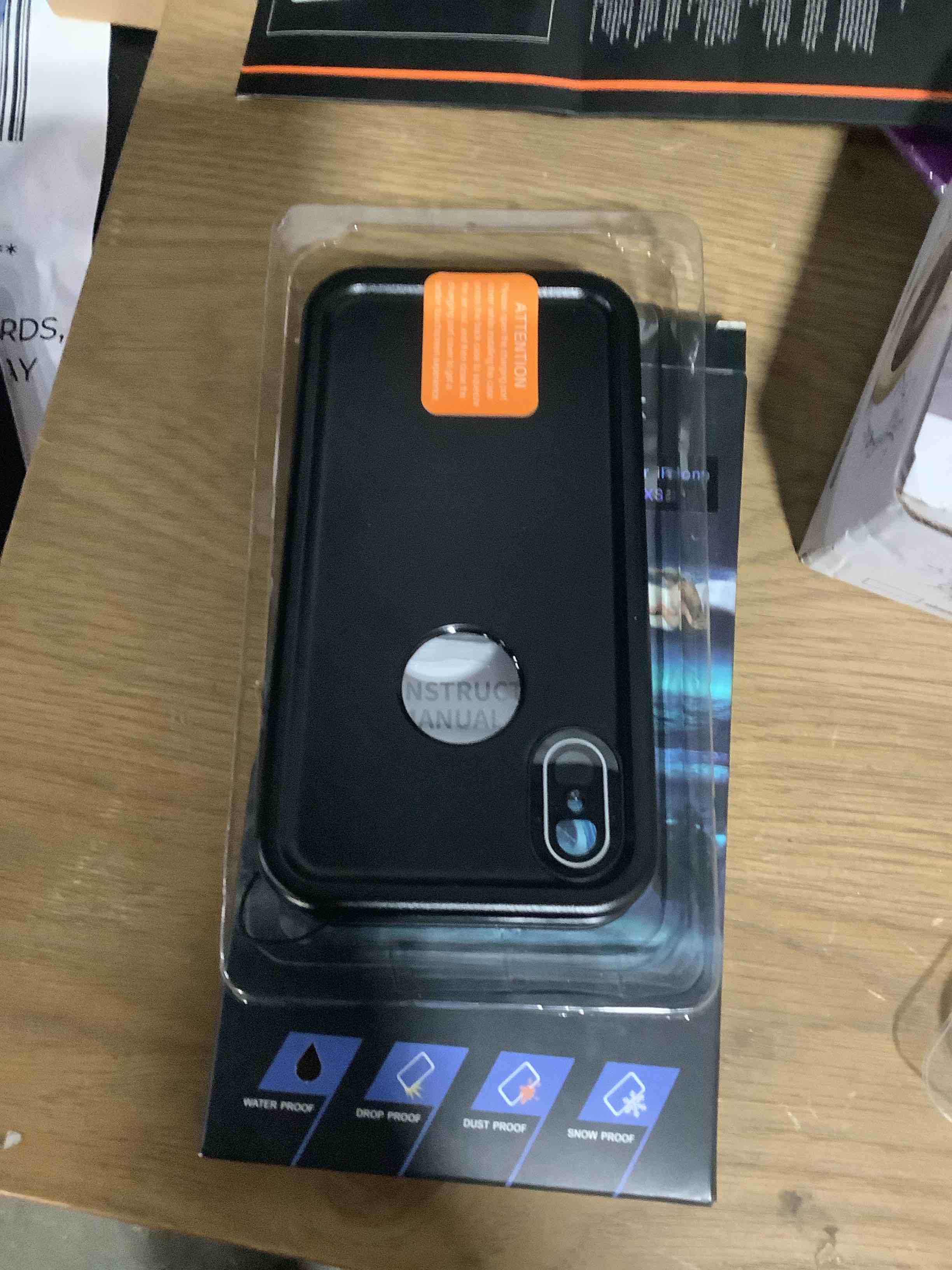 Condition photo showing Good Condition for SPORTLINK for iPhone X/iPhone Xs Waterproof Case - 360 Full Body Shockproof Dustproof Case with Built in Screen/Camera Protector, IP68 Waterproof/Heavy Duty Hard Case for iPhone X/Xs with Lanyard