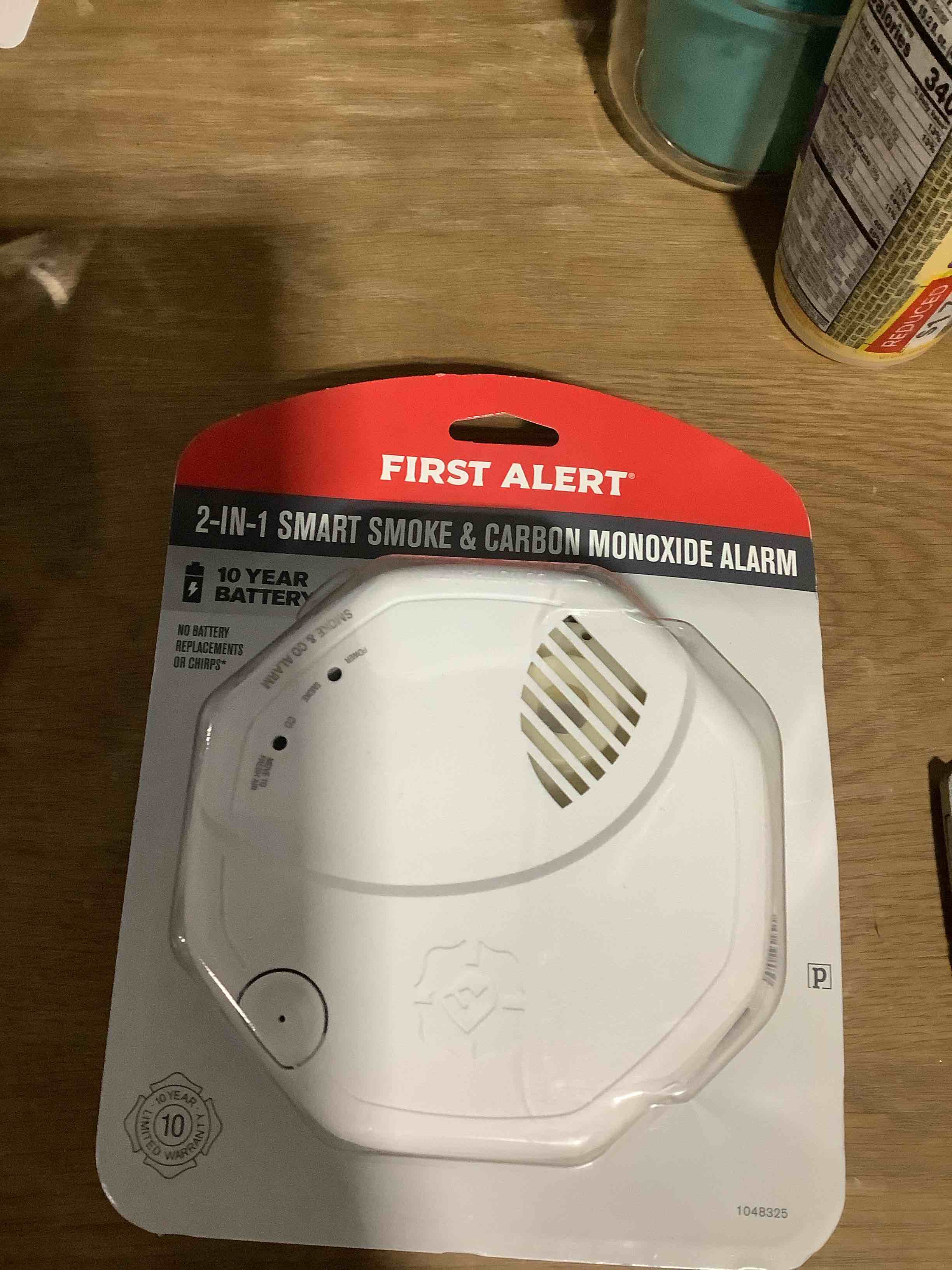 Condition photo showing New/Like New for New 2025 First Alert SMCO410 Z-Wave Battery-Powered Smoke Detector & Carbon Monoxide Alarm, Works with Ring Alarm Base Station, Single Pack, White Precision Detection