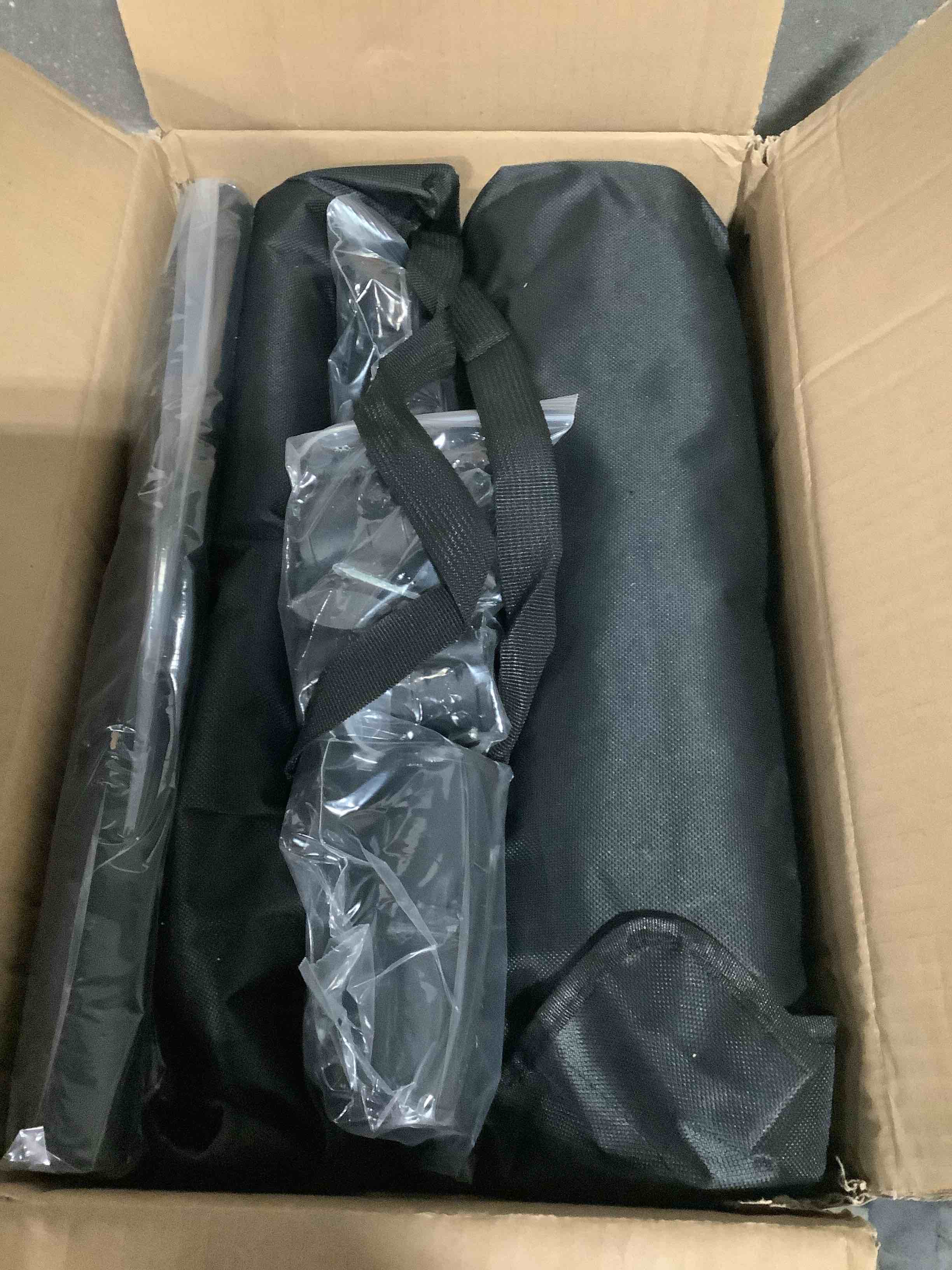 Condition photo showing Good Condition for Small Speaker Stands 2 Pack, 24-50 Inch Height Adjustable Speaker Tripod Stand Pair, Lightweight 35mm Compatible Insert, Support 55 LB with 2 Storage Bags Pack 2