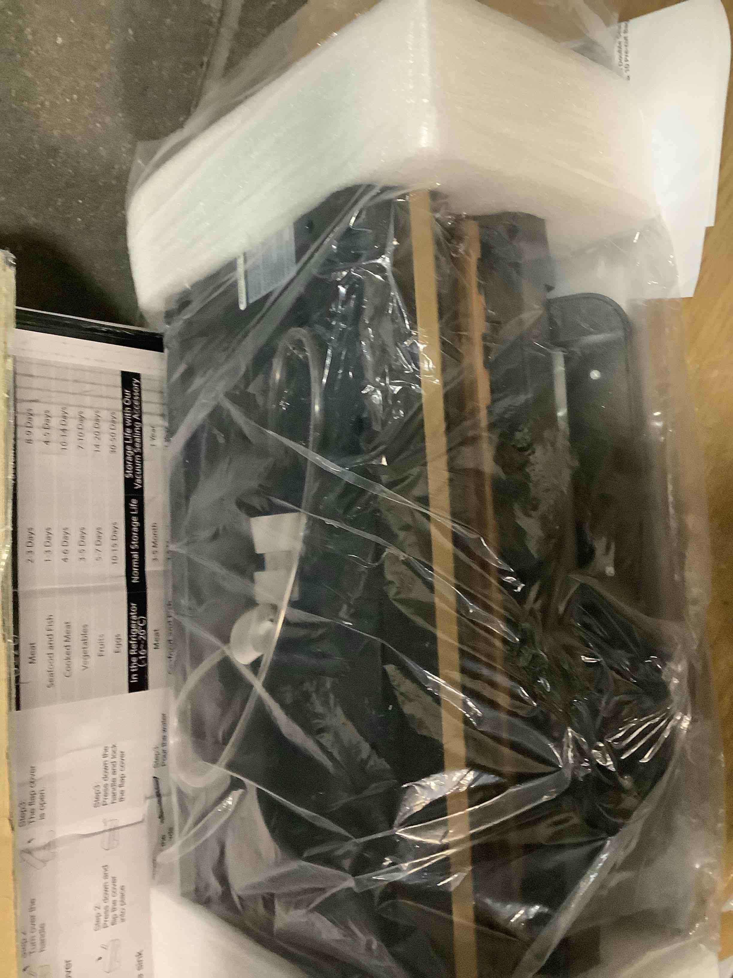 Condition photo showing Good Condition for Vacuum Sealer Machine, Updated Powerful 95KPa Commercial Food Saver with Double Seal for 2X Strength, Built-in Cutter, Bags Storage & Easy-Lock Handle, Includes Free Bags (1 Roll + 10 Pre-cut) Black Balck