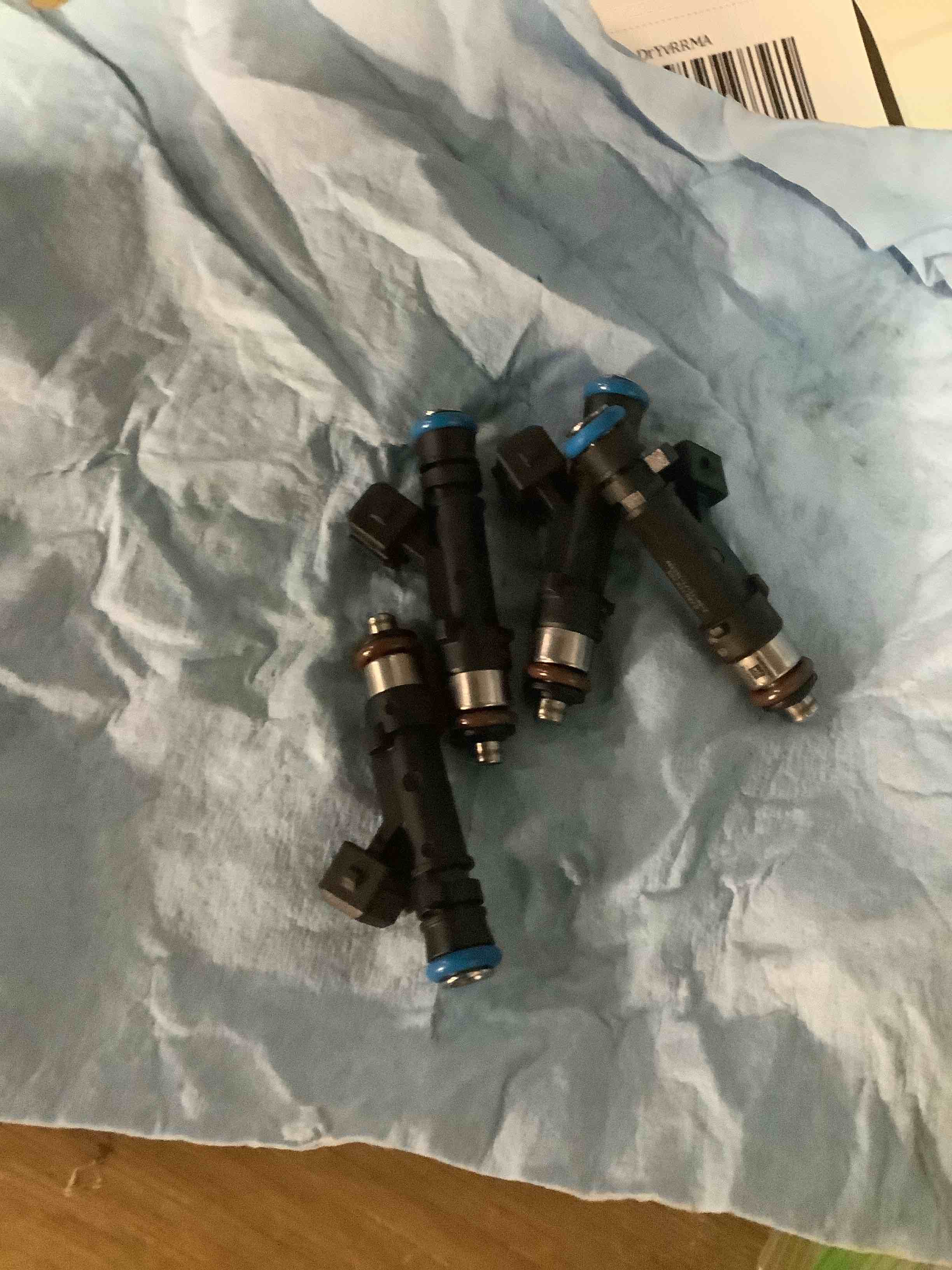 Condition photo showing As Is for Fuel Injectors Set of 4 Compatible with Compatible with Chevrolet Cruze Limited Sonic Trax Buick Encore L4 1.6L # Replace FJ1150 55565970 0280158205 217-3432 2173432 62711, 2011-2019