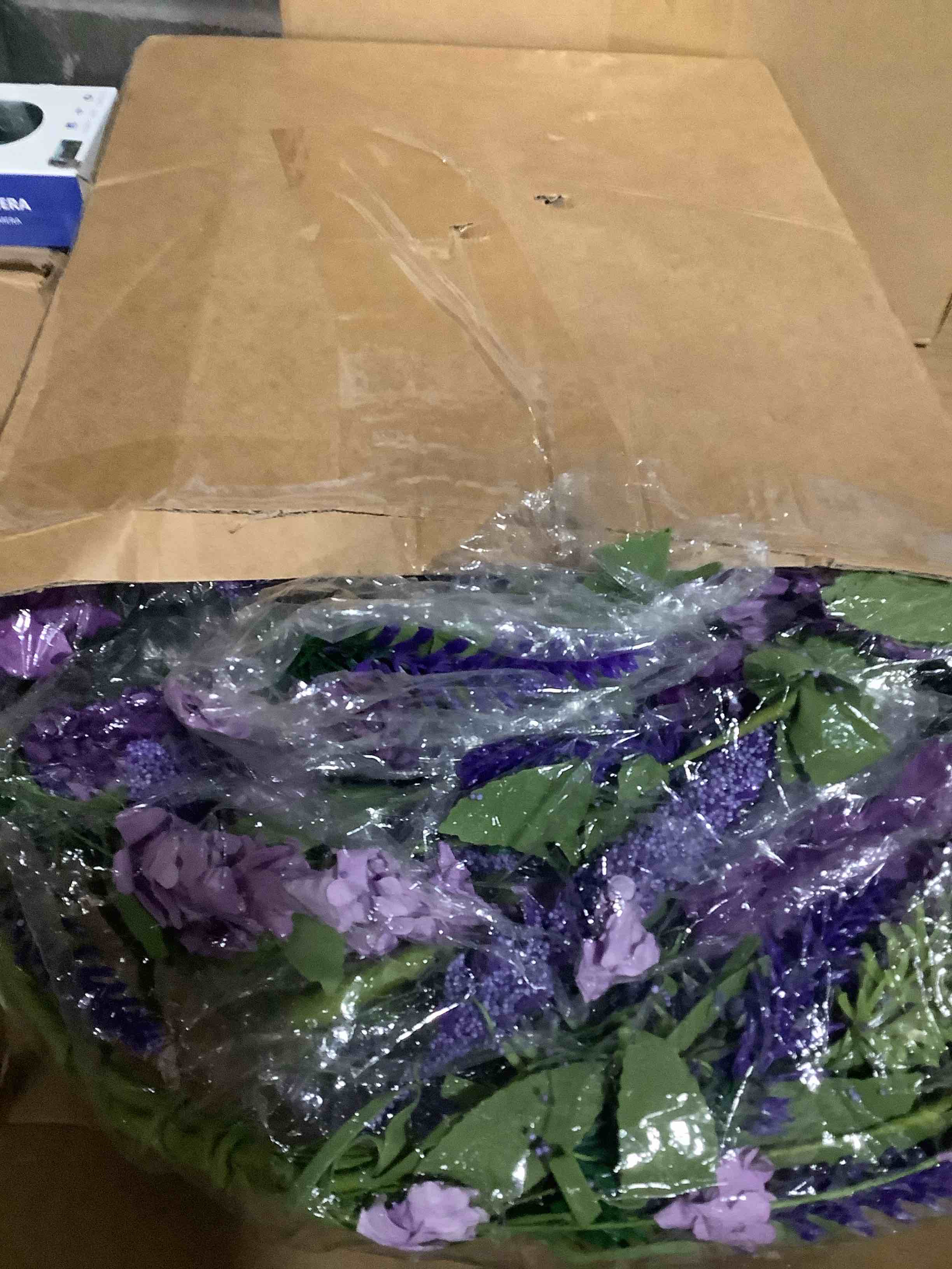 Condition photo showing Good Condition for XunYee 2 Pcs 6 ft Artificial Lavender Garland for Mantle Purple Spring Flower Garland for Indoor Door Window Lavender Wreath for Farmhouse Stairs Fireplace Spring Summer Home Decor