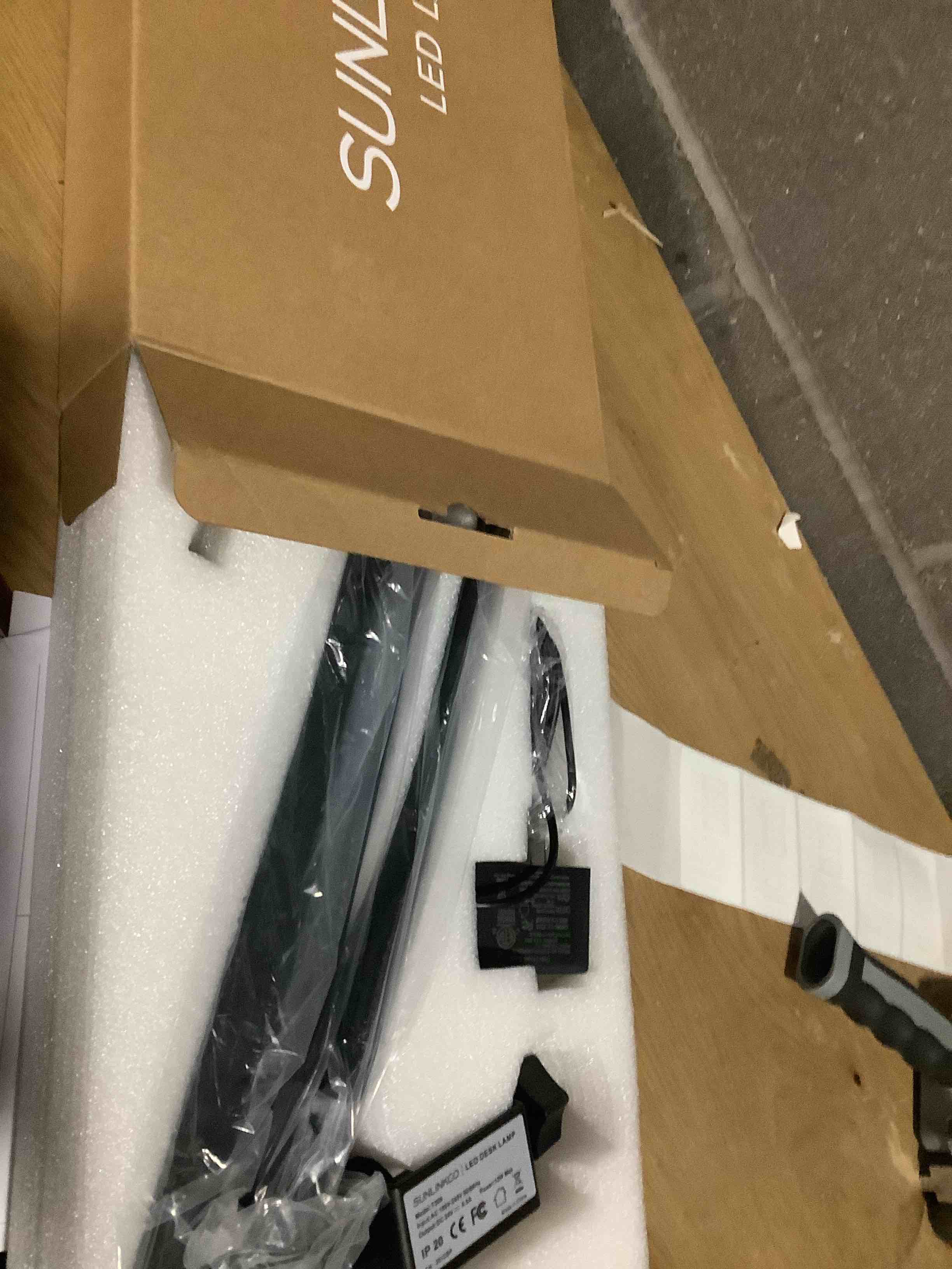 Condition photo showing Good Condition for LED Desk Lamp with Clamp, Architect Desk Lamp with Remote, Flexible Swing Arm Desk Light with Dual LED Light, Stepless Dimming, 5 Color Mode & 4 Brightness for Sewing Painting Drafting Crafting Dual Light