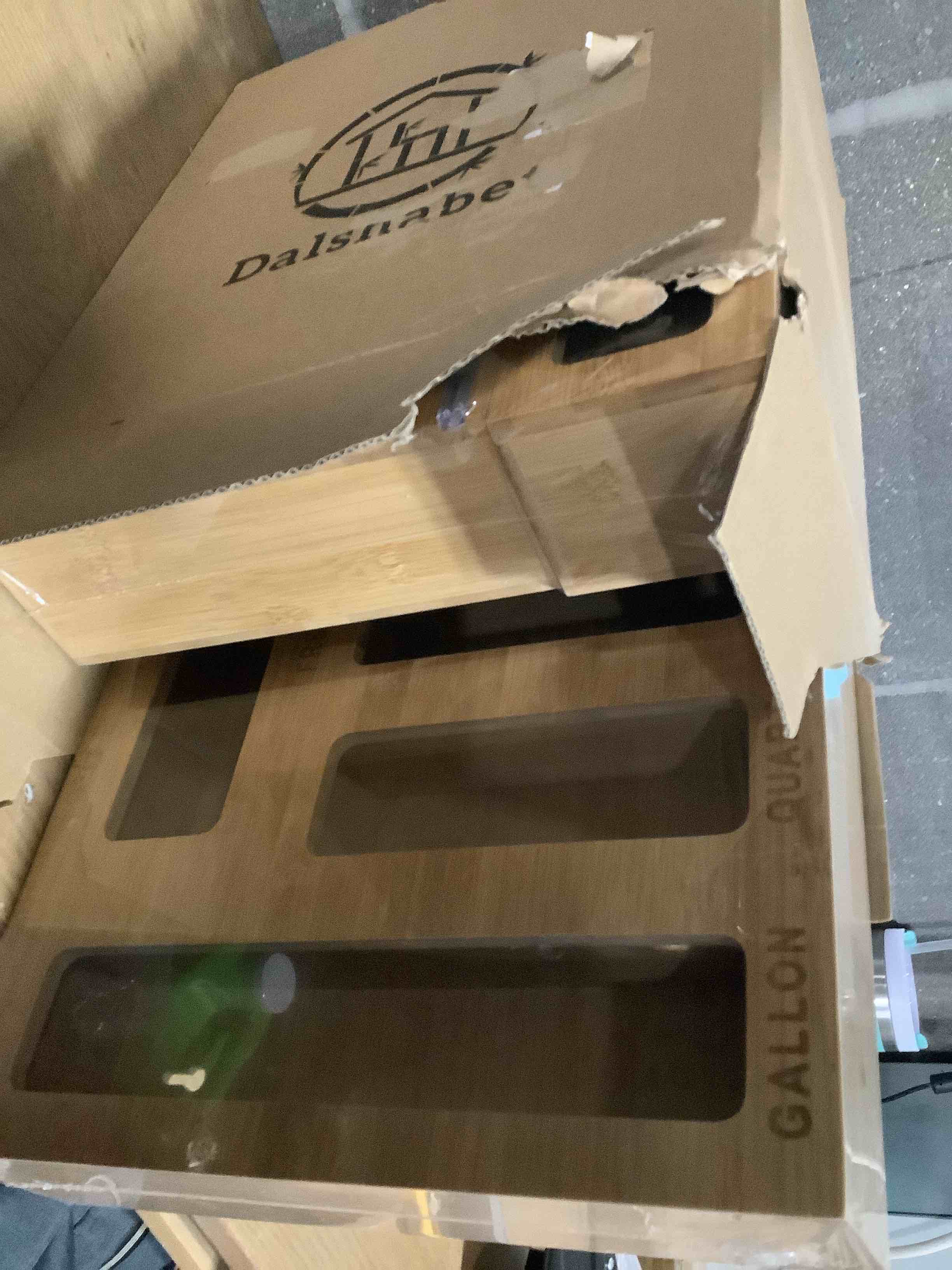 Condition photo showing Good Condition for DALSHABET 9 IN1 Bamboo Storage Bag Drawer Organizer with Cutter, Foil and Plastic Wrap Dispenser for Kitchen Storage Compatible with All Brands Gallon, Quart, Sandwich & Snack Size Bags - Beige