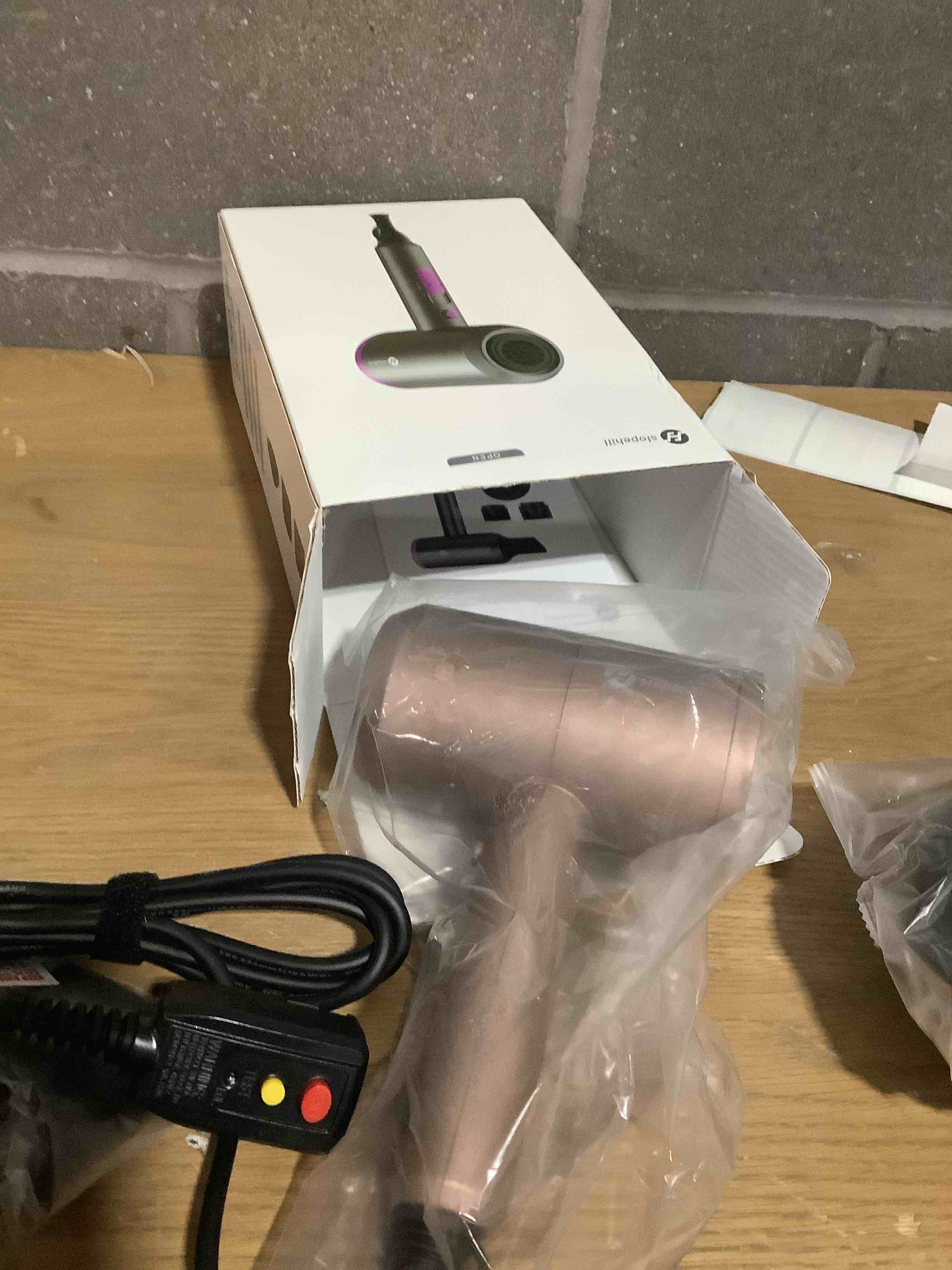 Condition photo showing Good Condition for slopehill Professional Ionic Hair Dryer, Powerful 1800W Fast Drying Low Noise Blow Dryer with 2 Concentrator Nozzle 1 Diffuser Attachments for Home Salon Travel (Mocha Mousse)
