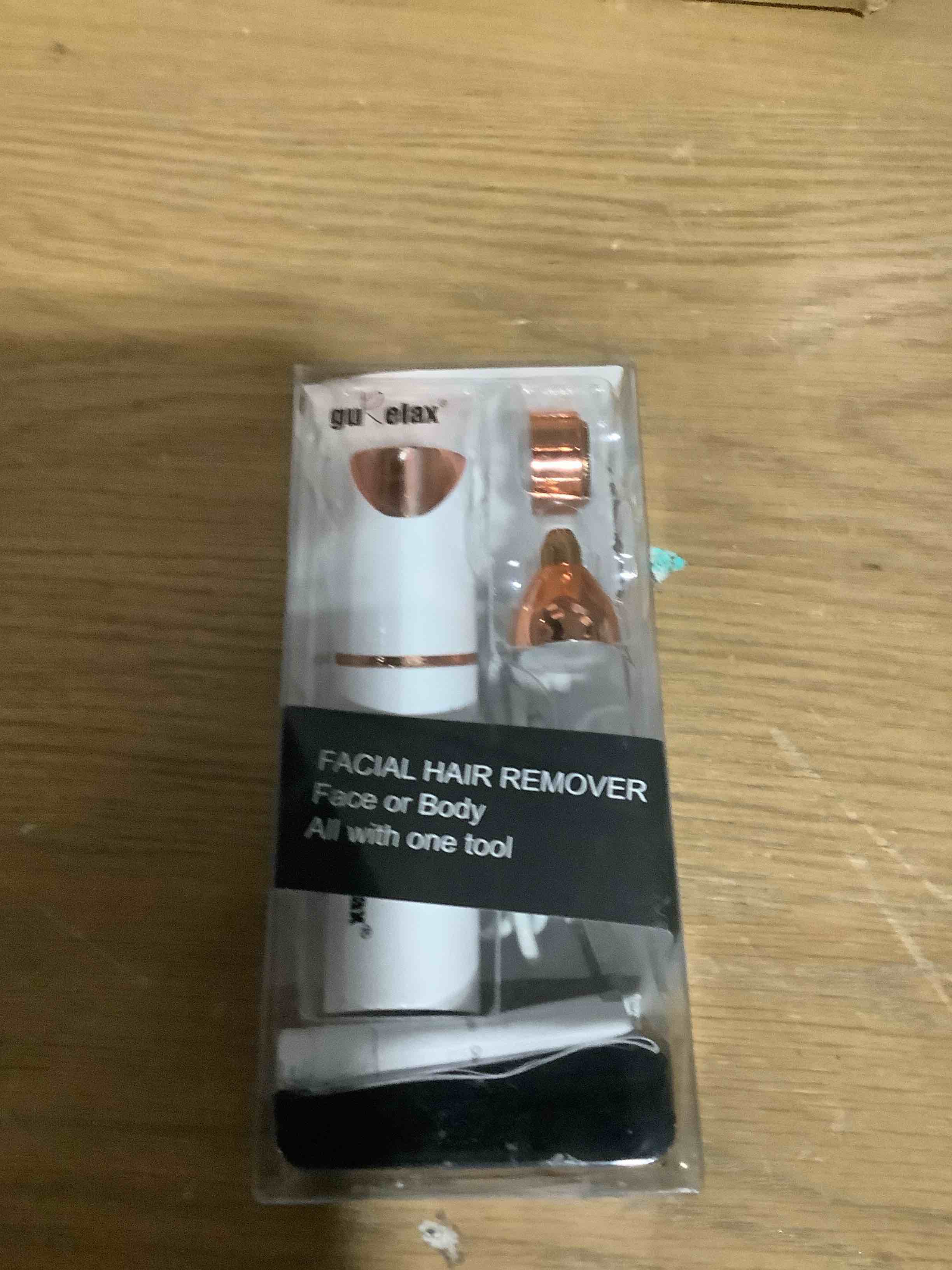 Condition photo showing Good Condition for Eyebrow Facial Trimmer: 2 in1 Rechargeable Facial Hair Removal and Eyebrow Shaver - Face Lips Body Painless Facial Razor with Replacement Heads White(2-in-1)+2 Heads