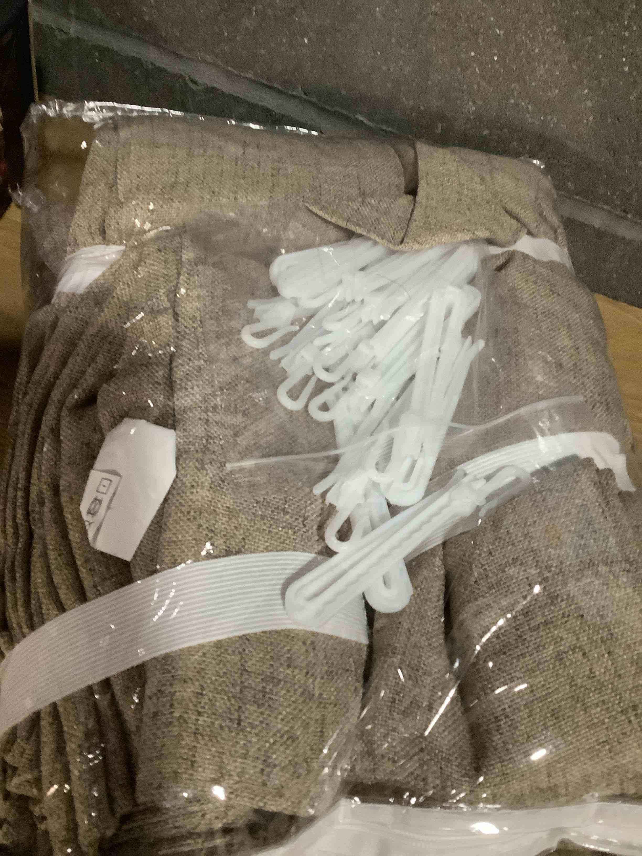 Condition photo showing Good Condition for RAIN CITY Pinch Pleated Sheer Curtains 90 Inches Long, Back Tab Hook Drapes for Track System, Bohemian Retro Window Treatments for Bedroom/Living Room 2 Panels Set 42 x 90 Khaki Khaki 42"W x 90"L (Pack of 2)