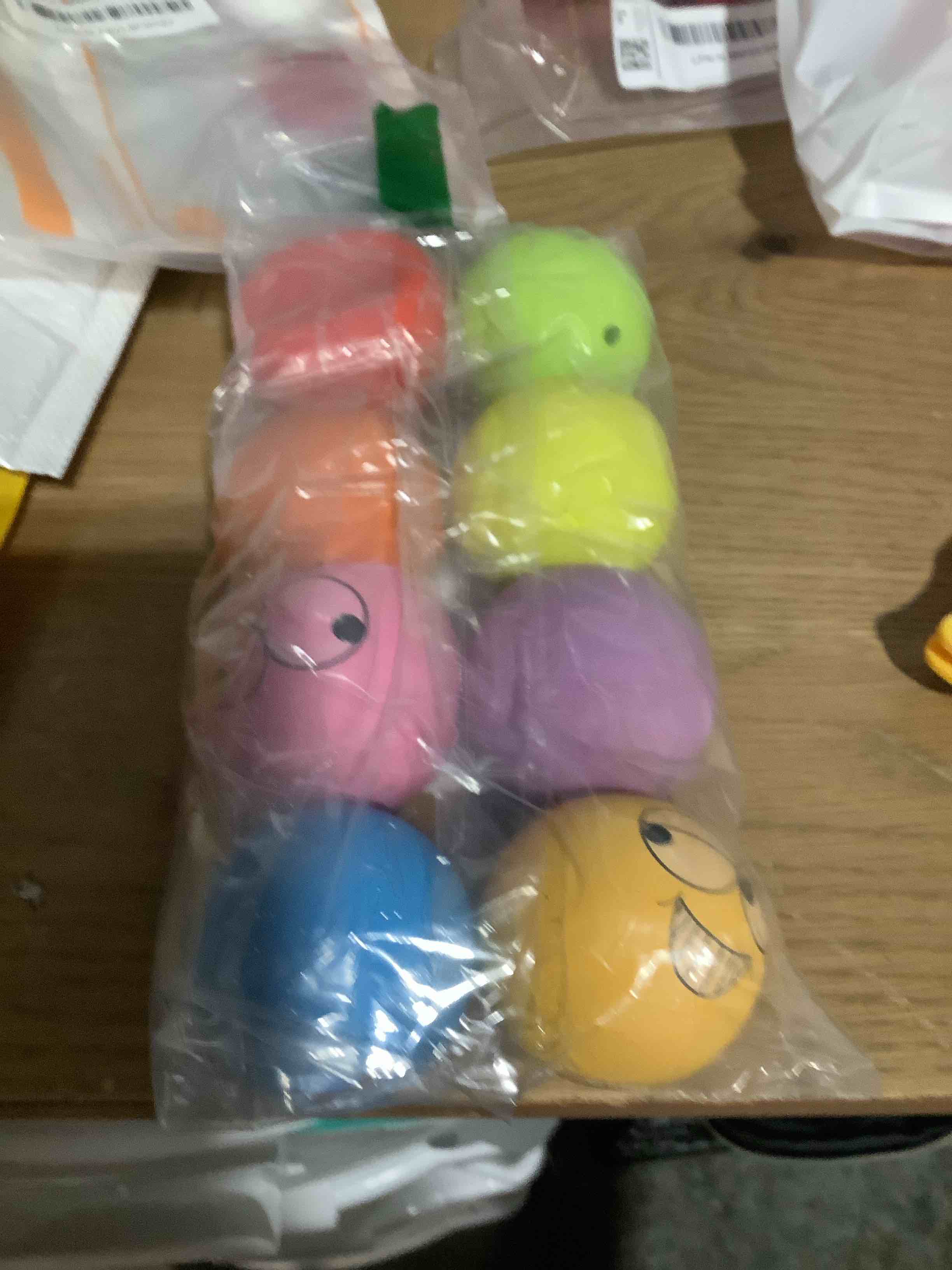 Condition photo showing As Is for Squeaky Dog Toys Soft Latex Rubber Squeaky Dog Balls for Puppy Small Pet Dogs (8 Pack) (Round Balls)