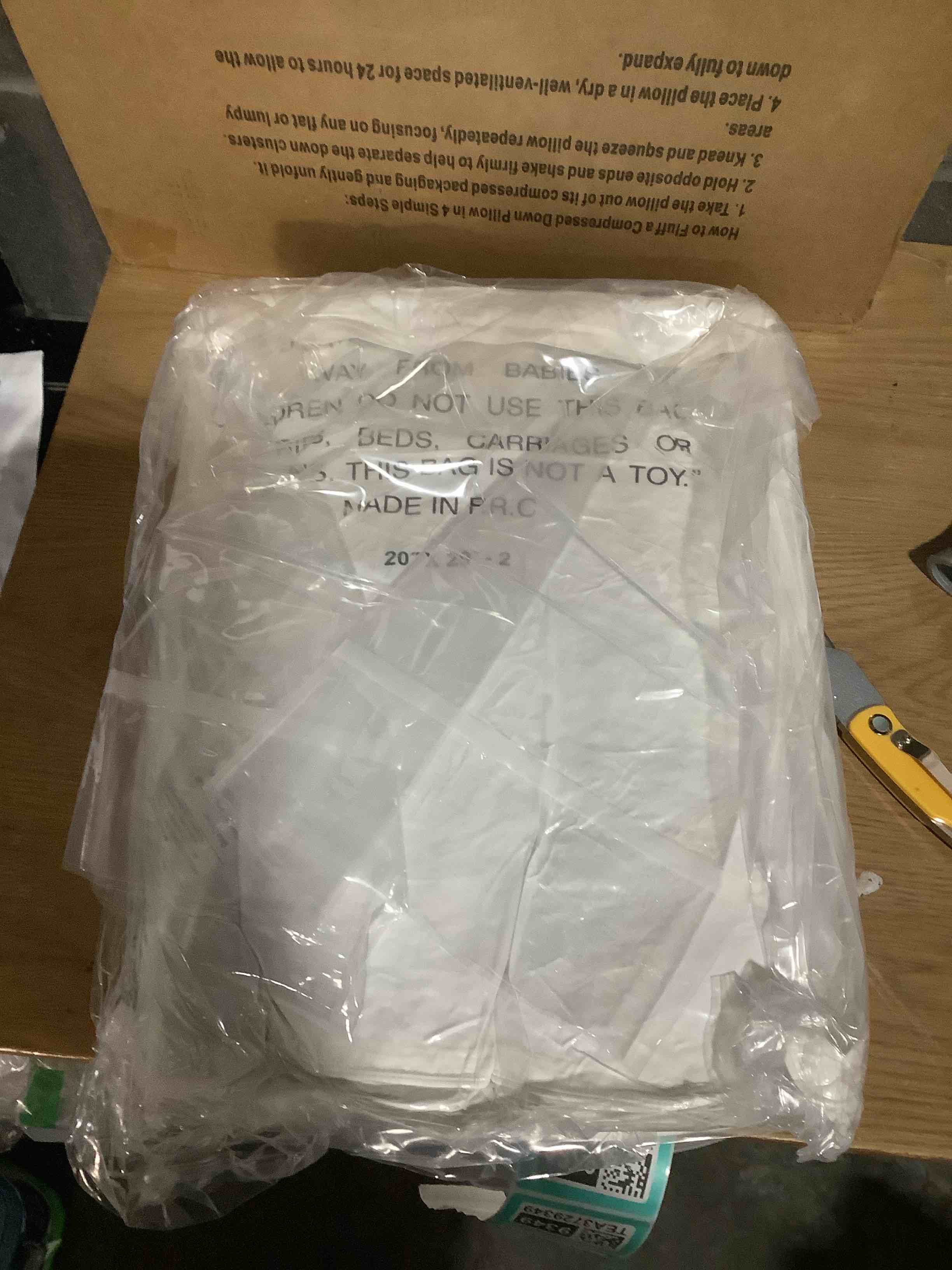 Condition photo showing Good Condition for BHZ Throw Pillows 20x20 Euro Pillow Inserts Set of 2, Down Feather Alternative Pillow Inserts, Decorative Soft Large Square White Throw Pillows Insert for Couch Bed Dorm Sofa with Cotton Cover White 20x20 inch (Pack of 2)