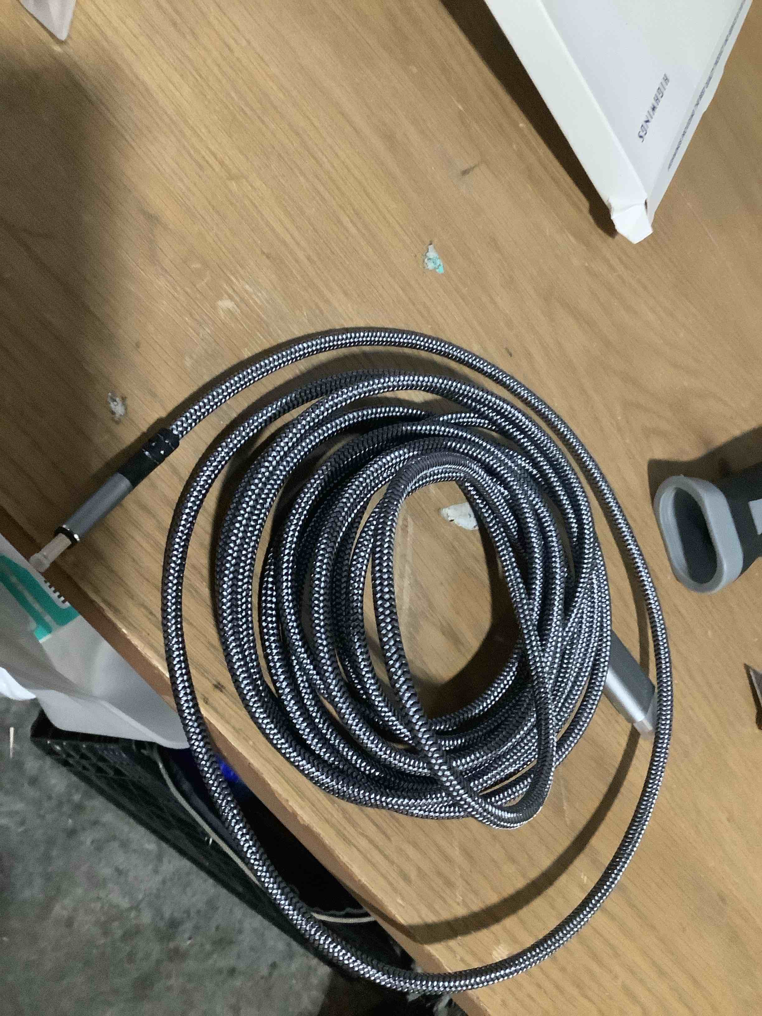 Condition photo showing Good Condition for Highwings USB C to HDMI Cable @60Hz, USB-C (4K HDMI) 15 feet, [Thunderbolt 3/4 Compatible] Type-C to HDMI Cord for iPhone 16/15 Series, MacBook Pro/Air, iPad, Surface, Galaxy, XPS, and More 15 Feet Grey 1