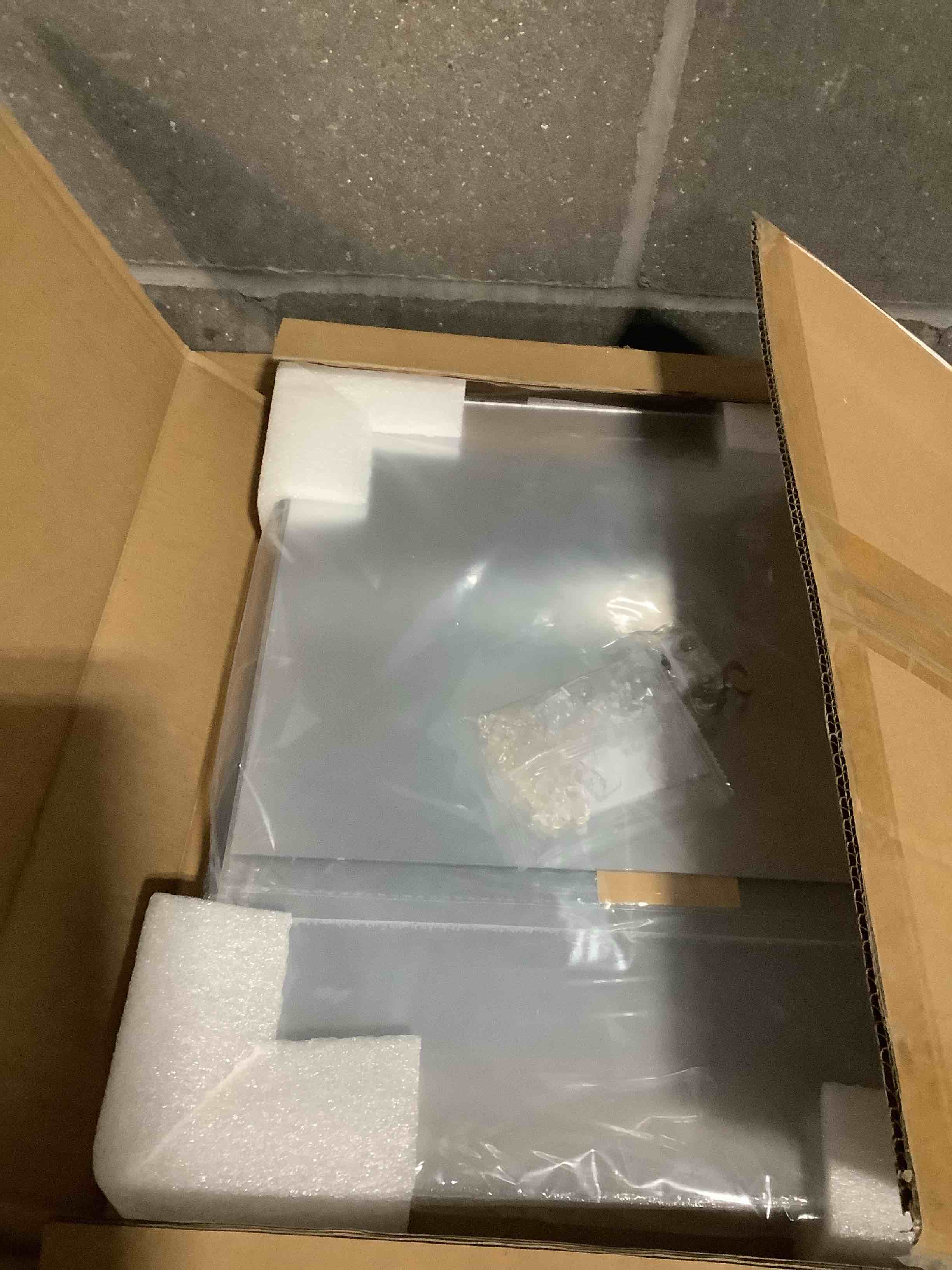 Condition photo showing Good Condition for Acrylic Display Case for Collectibles, Clear Display Box with Mirror, Light Strip and Woodgrain Base for Gundam Display, Figures Models Doll