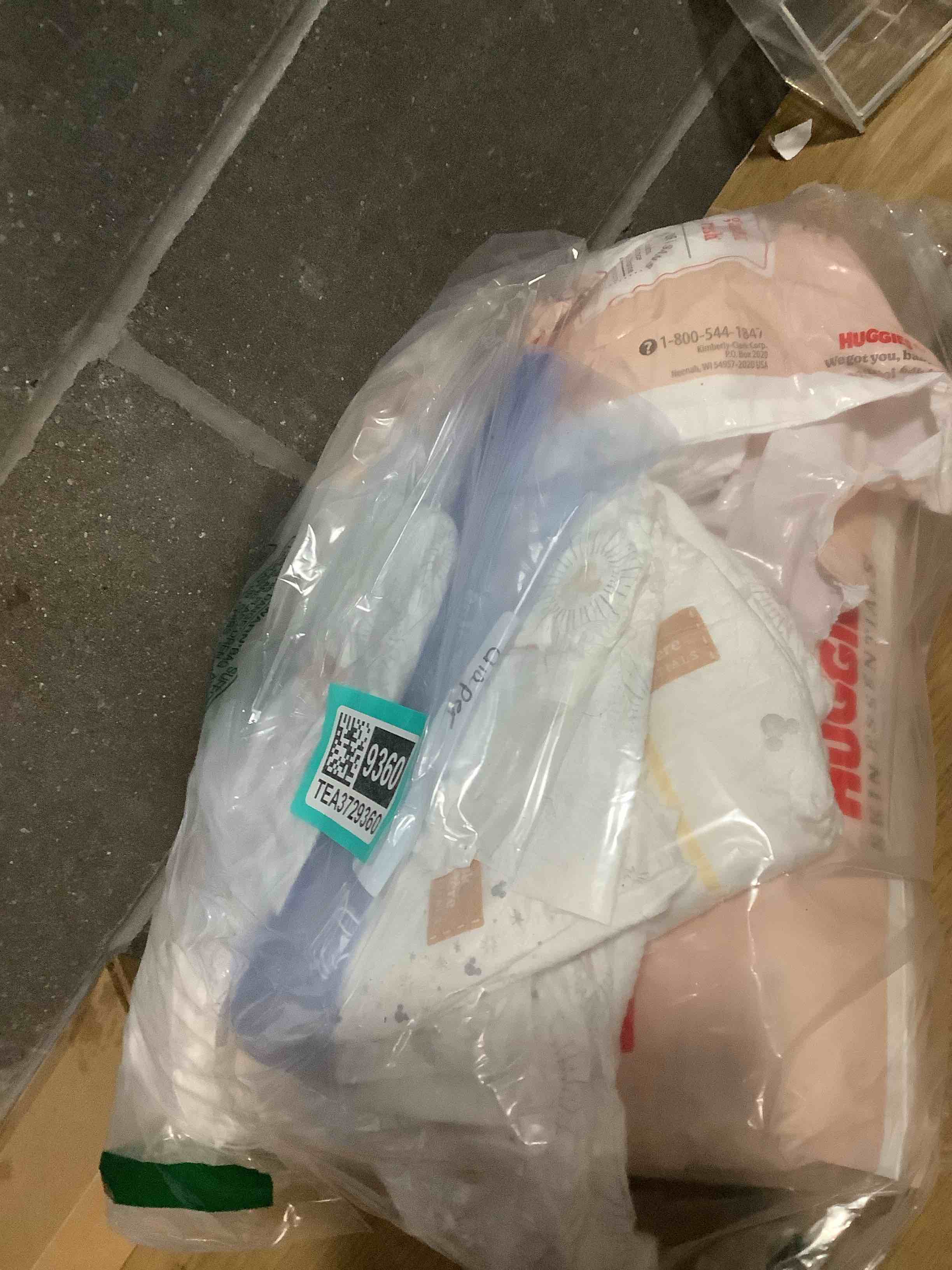 Condition photo showing As Is for Huggies Size Newborn Diapers, Skin Essentials Baby Diapers, Size Newborn (6-9 lbs), 180 Count (3 Packs of 60), Packaging May Vary Newborn 180