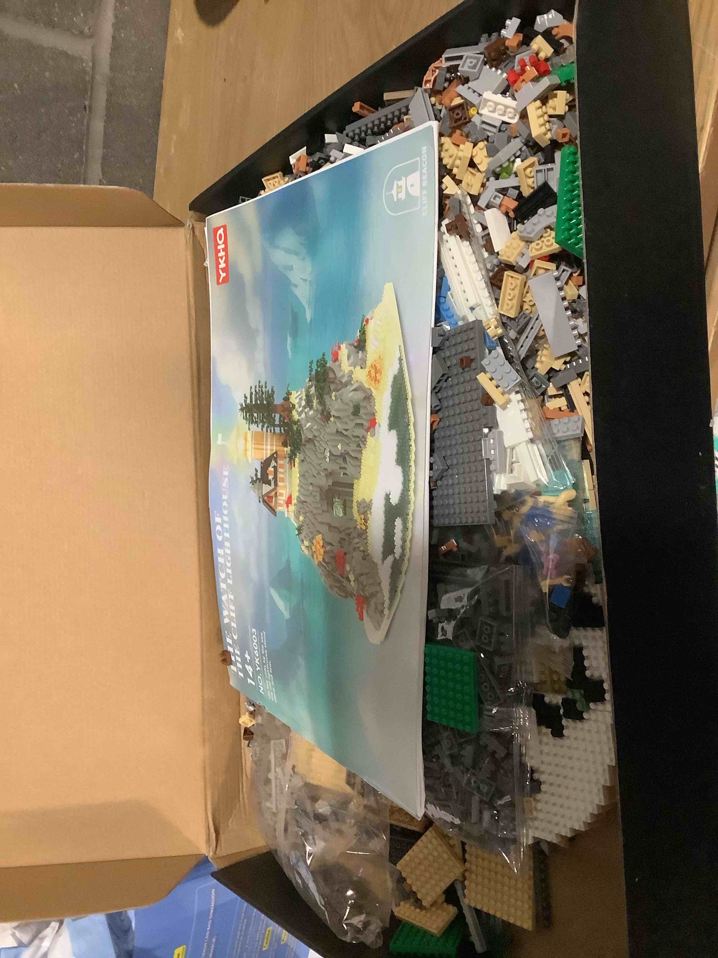 Condition photo showing As Is for Architecture Island Cave Lighthouse Micro Building Blocks Sets?5686PCS?- Building Block Model Gifts and Unique Collectibles Suitable for Children and Adult Creative Enthusiasts